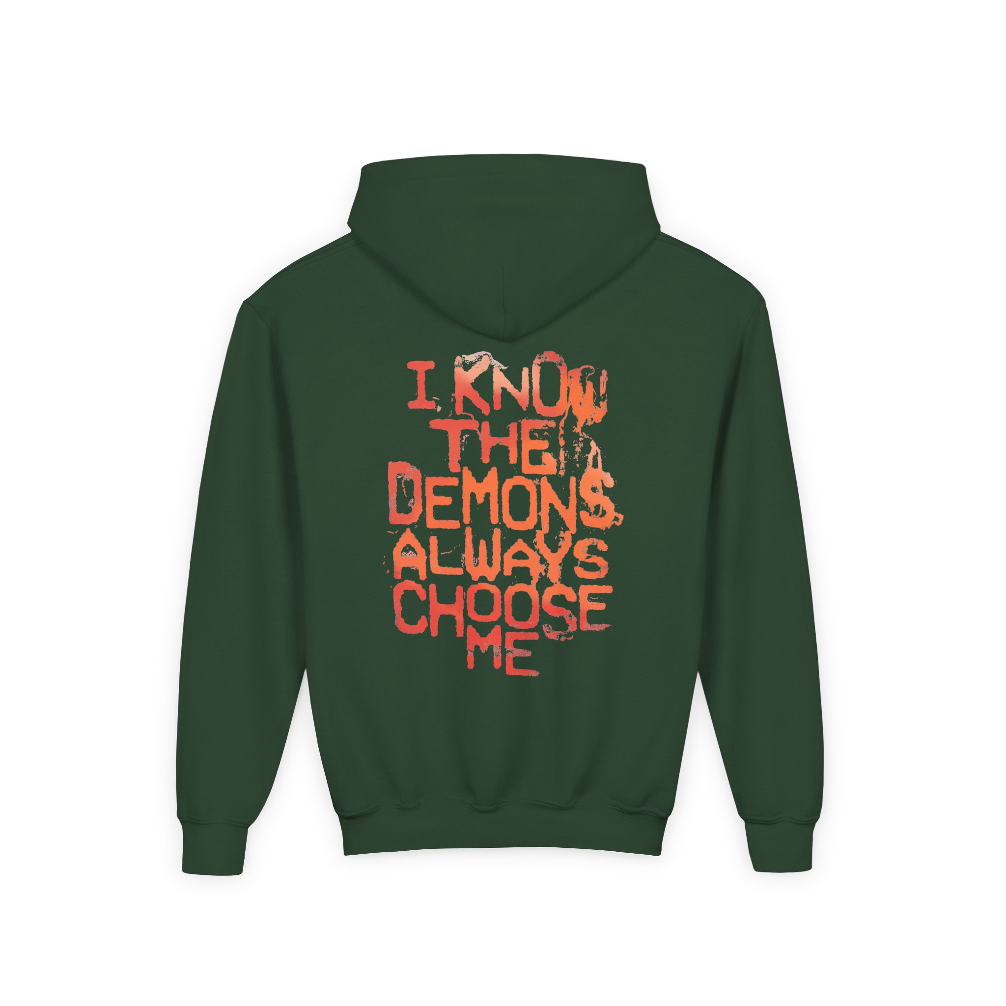 Poppy Demons Youth Heavy Blend Hooded Sweatshirt - Image 4