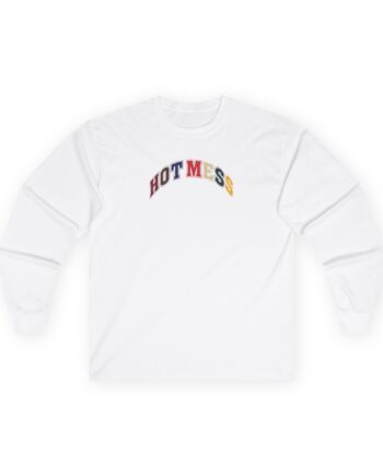 Alix Earle Hot Mess Varsity Unisex Ultra Cotton Long Sleeve Tee
