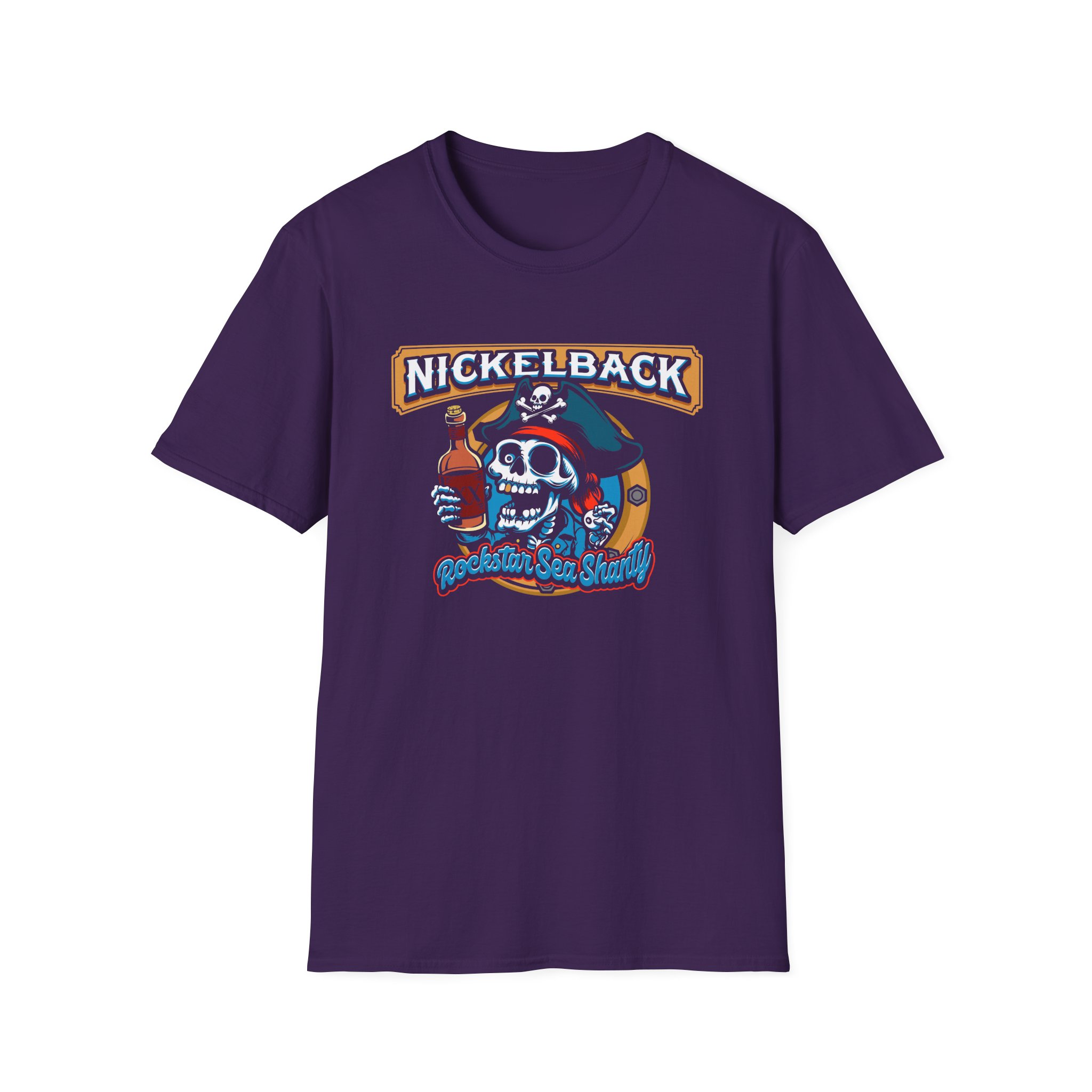 Nickelback Rockstar Sea Shanty Garment Dyed Unisex Softstyle T-Shirt - Image 9