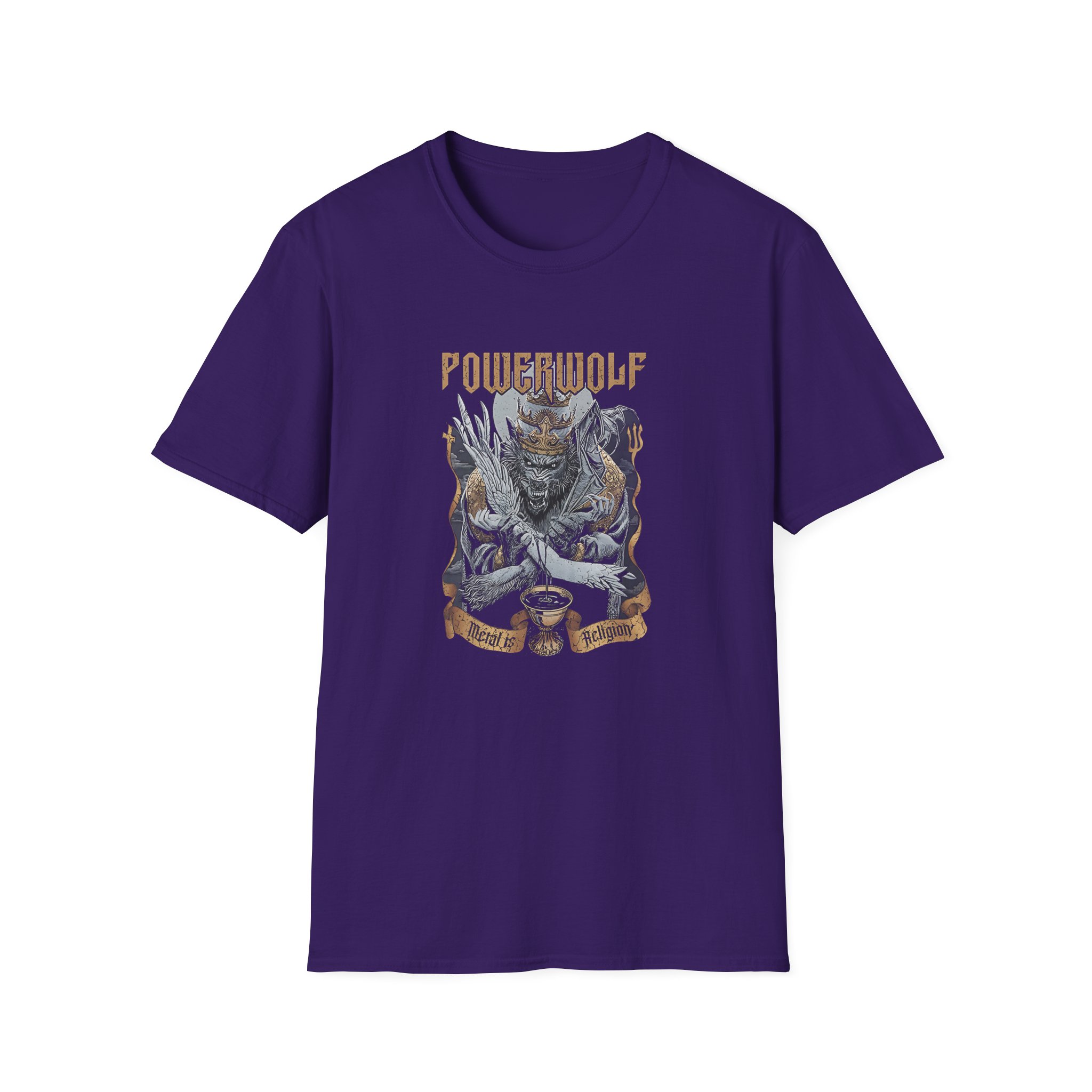 Powerwolf Wolf vs. Angel Unisex Softstyle T-Shirt - Image 9