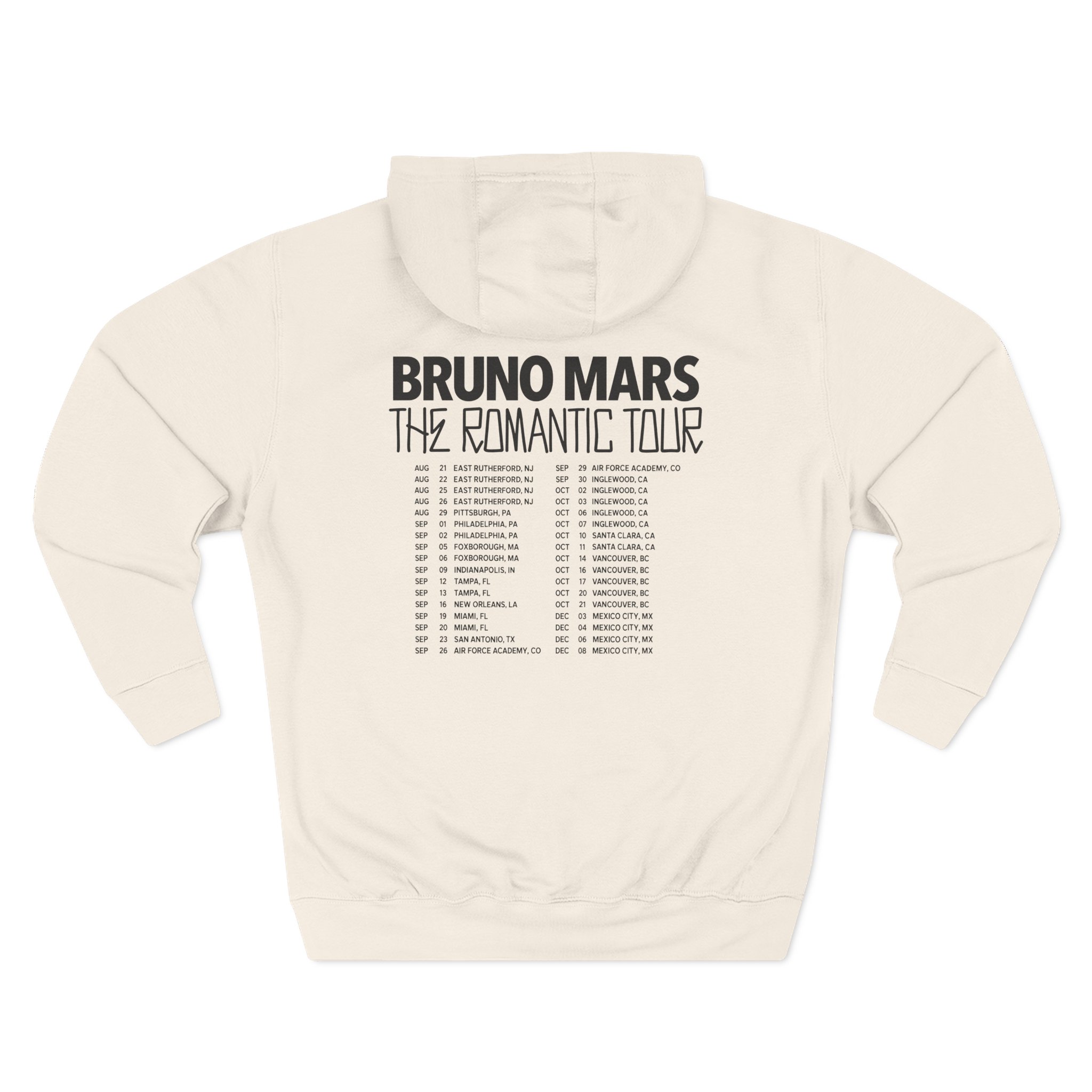 Bruno Mars the Romantic Tour Three-Panel Fleece Hoodie - Image 6