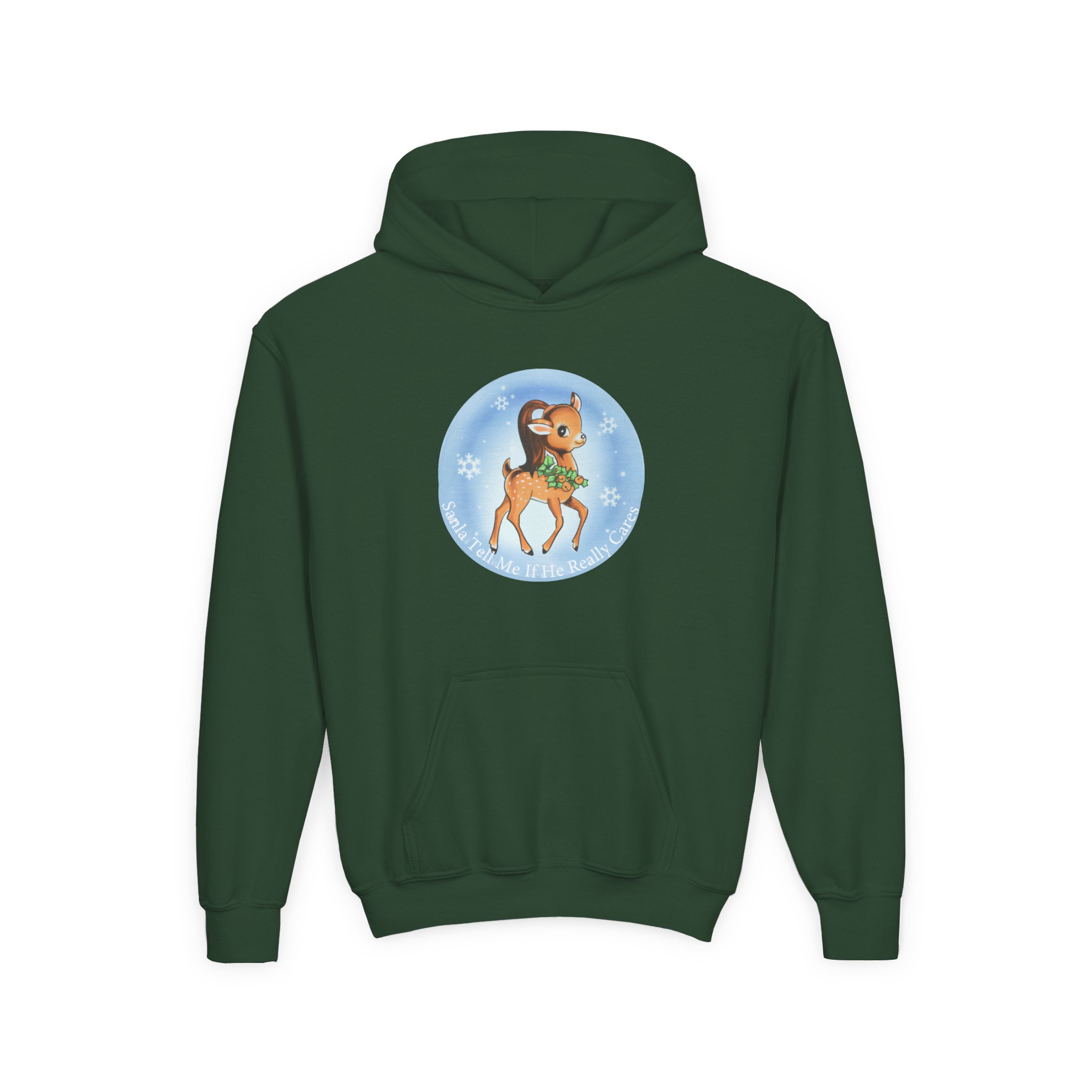 AG Santa Tell Me Youth Heavy Blend Hooded Sweatshirt - Image 7