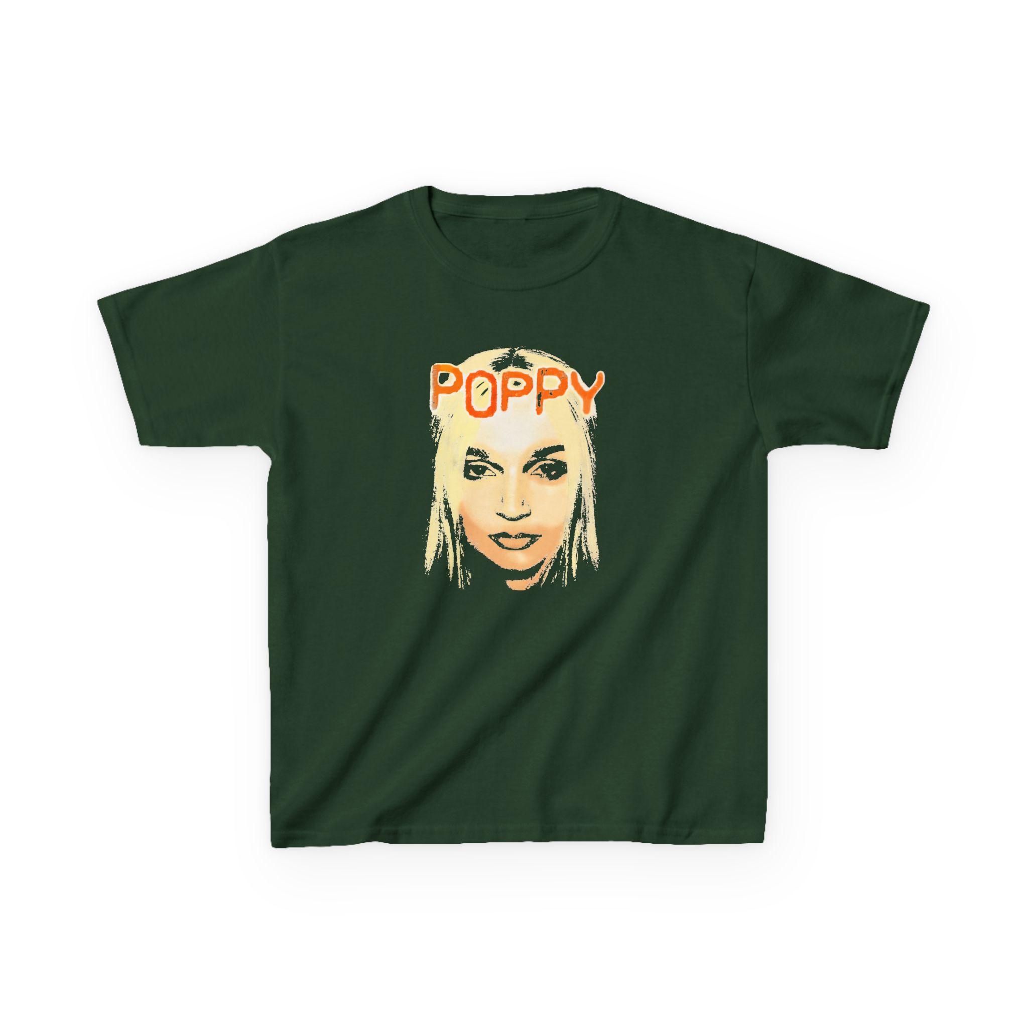 Kids Poppy Negative Spaces Heavy Cotton™ Tee - Image 3