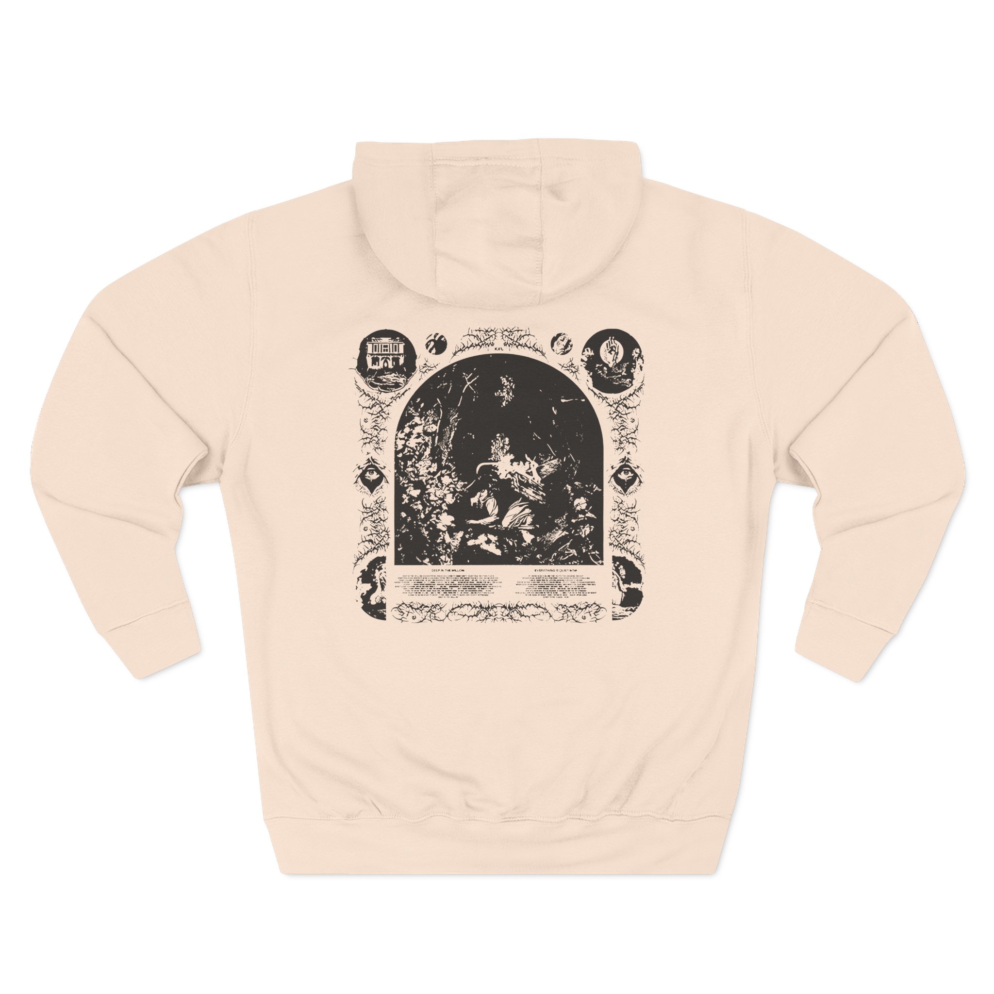 Knocked Loose Quiet Now Three-Panel Fleece Hoodie - Image 8