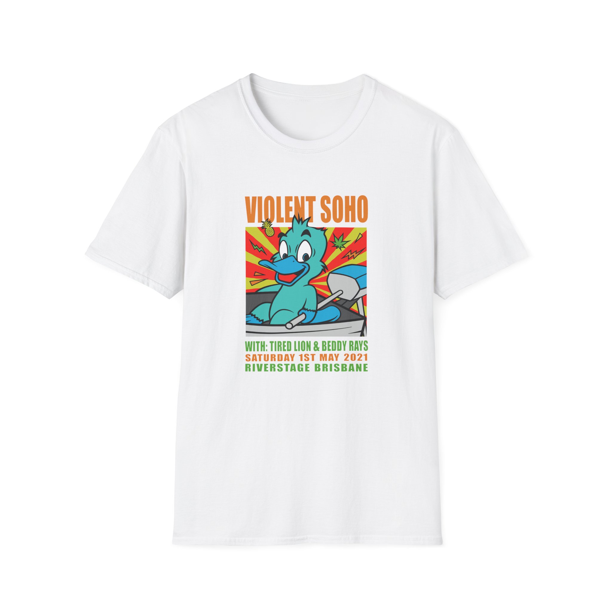 Violent Soho Event Poster Unisex Softstyle T-Shirt - Image 3