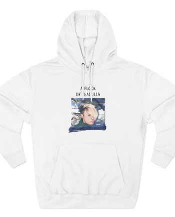 A Flock of Seagulls Birds in Flight Three-Panel Fleece Hoodie