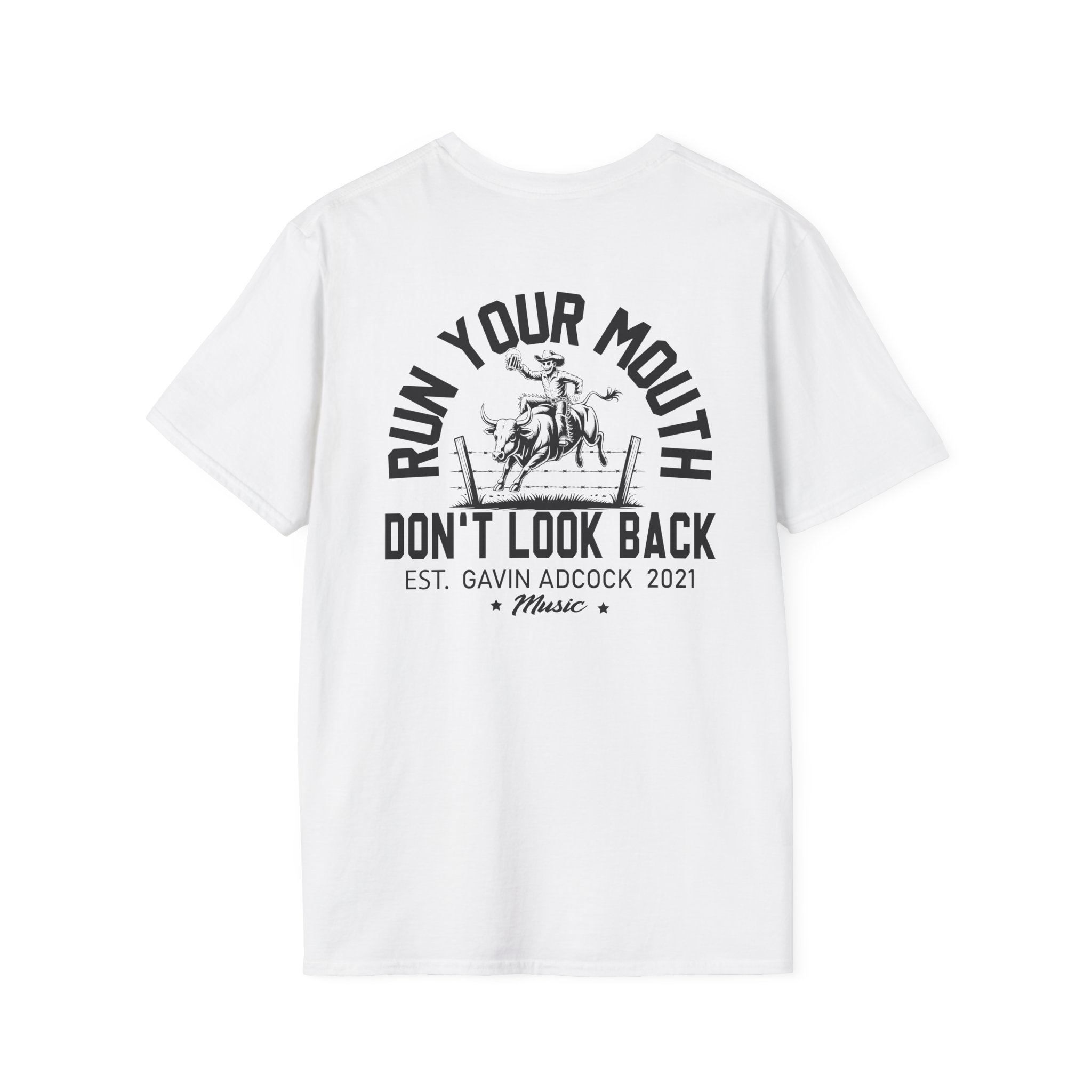 Gavin Adcock Run Your Mouth Unisex Softstyle T-Shirt - Image 4