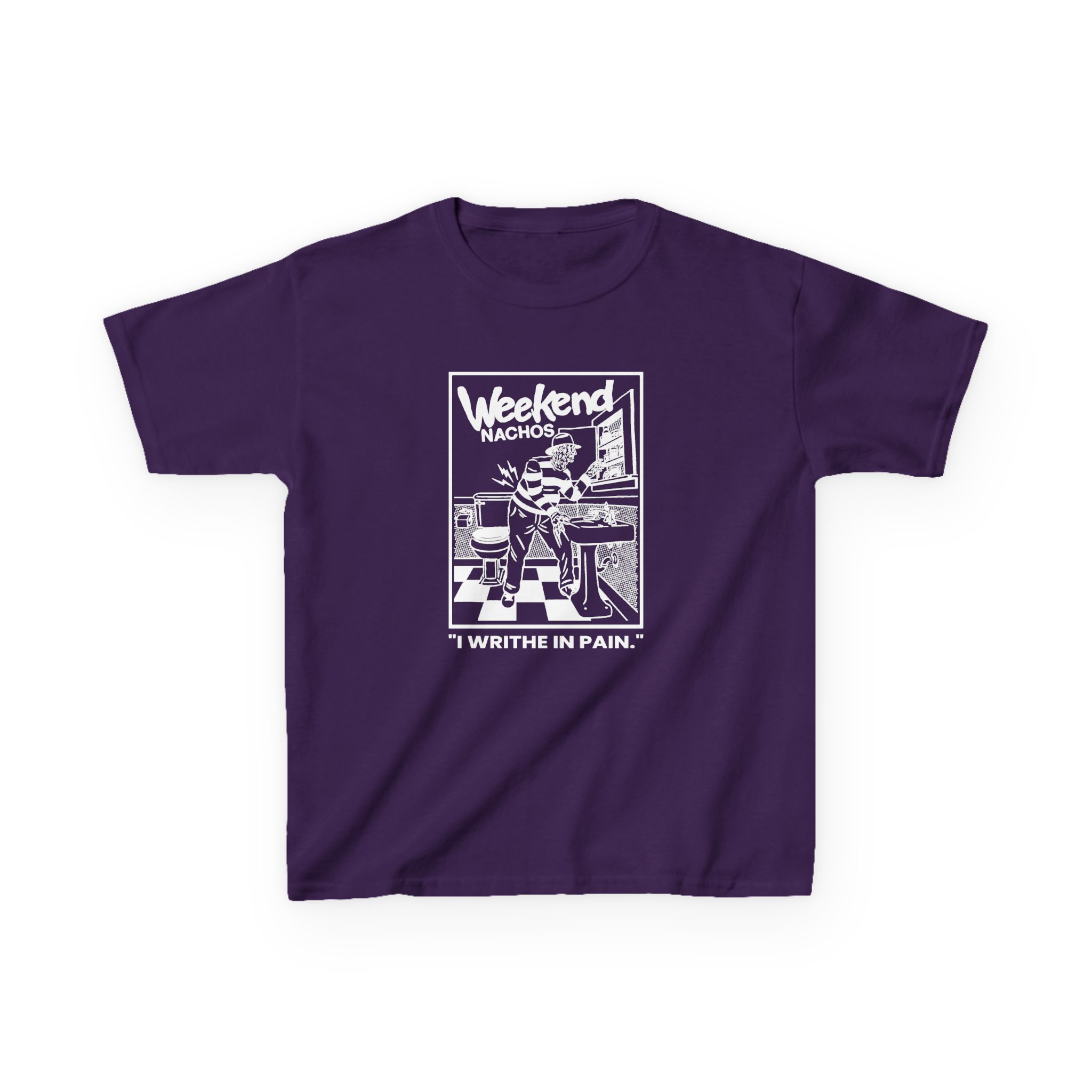 Weekend Nachos I Writhe in Pain Kids Heavy Cotton™ Tee - Image 7