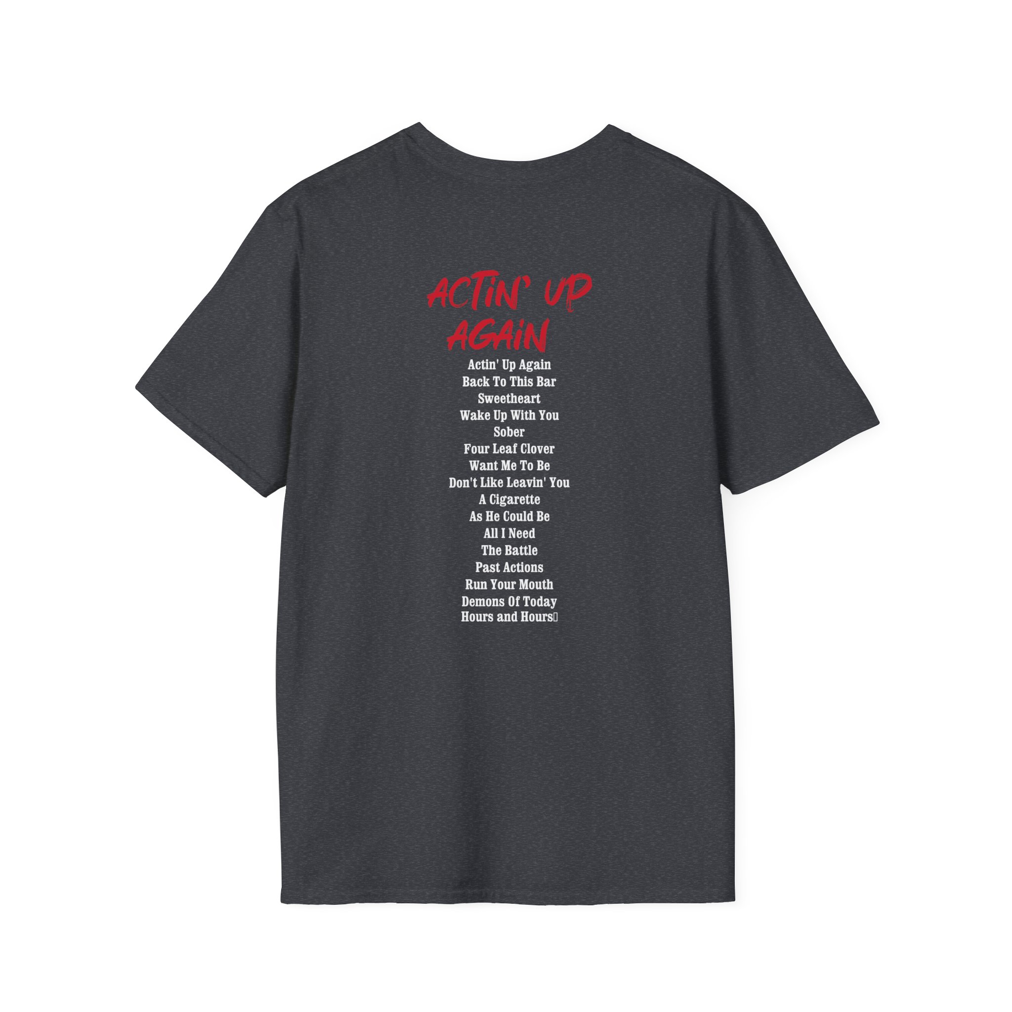Gavin Adcock Actin' Up Again Album Unisex Softstyle T-Shirt - Image 14
