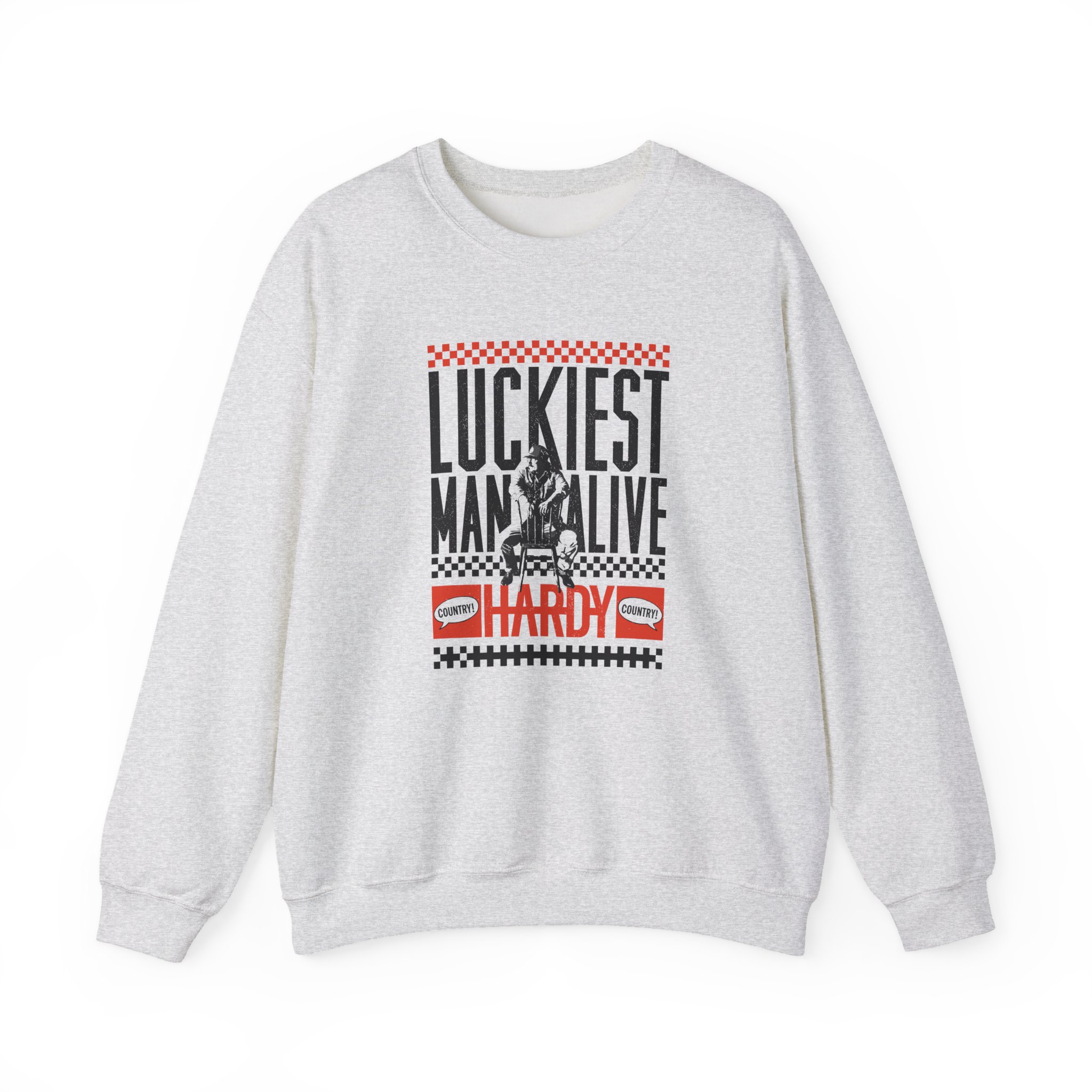 Hd Luckiest Man Alive Unisex Heavy Blend™ Crewneck Sweatshirt - Image 5