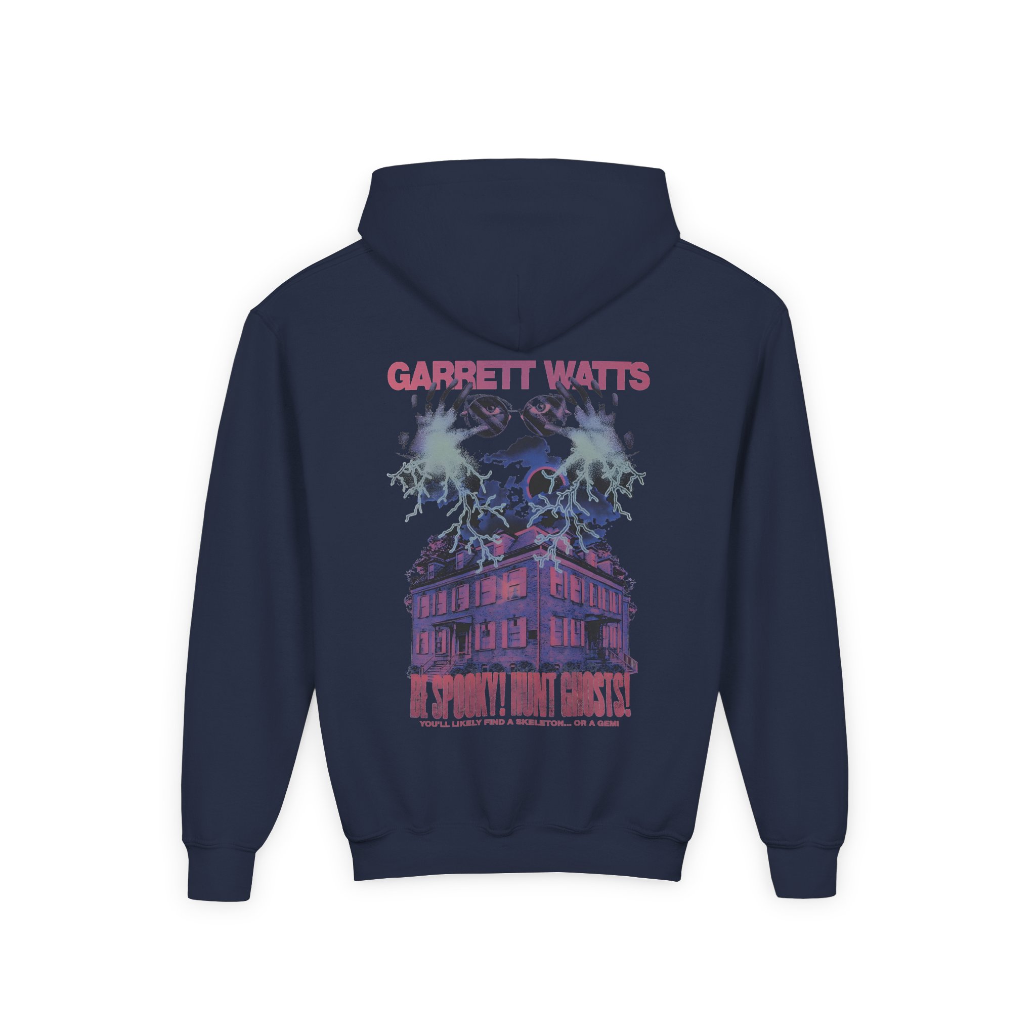 Garrett Watts Haunted Powers Youth Heavy Blend Hooded Sweatshirt - Image 4