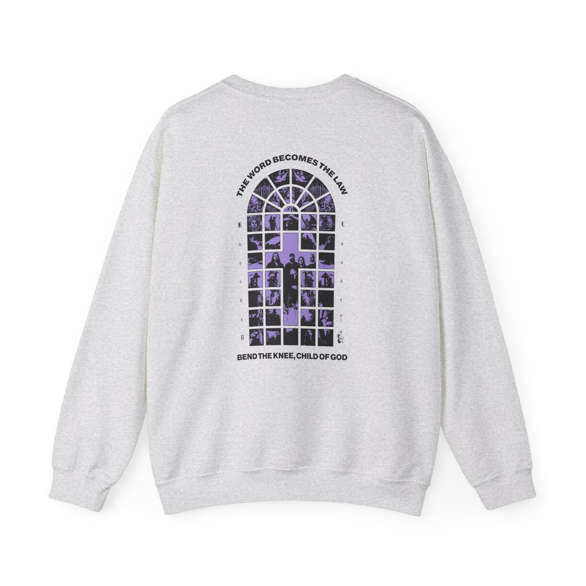 Knocked Loose Purple Cross Unisex Heavy Blend™ Crewneck Sweatshirt - Image 4