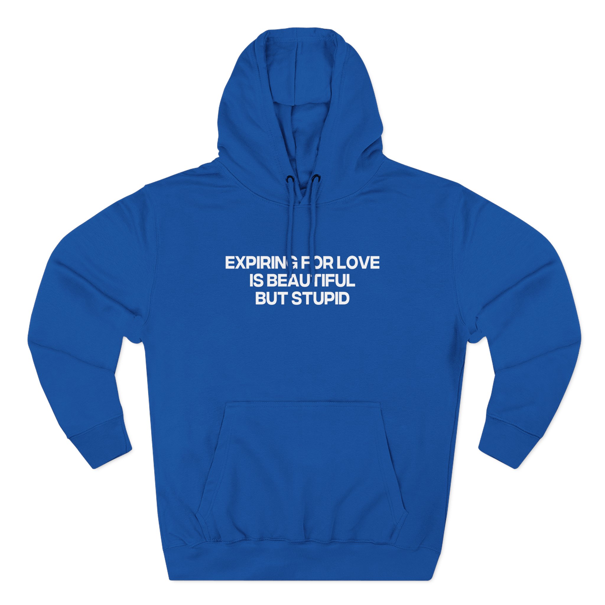 Jenny Holzer Expiring for Love is Beautiful but Stupid Three-Panel Fleece Hoodie - Image 9