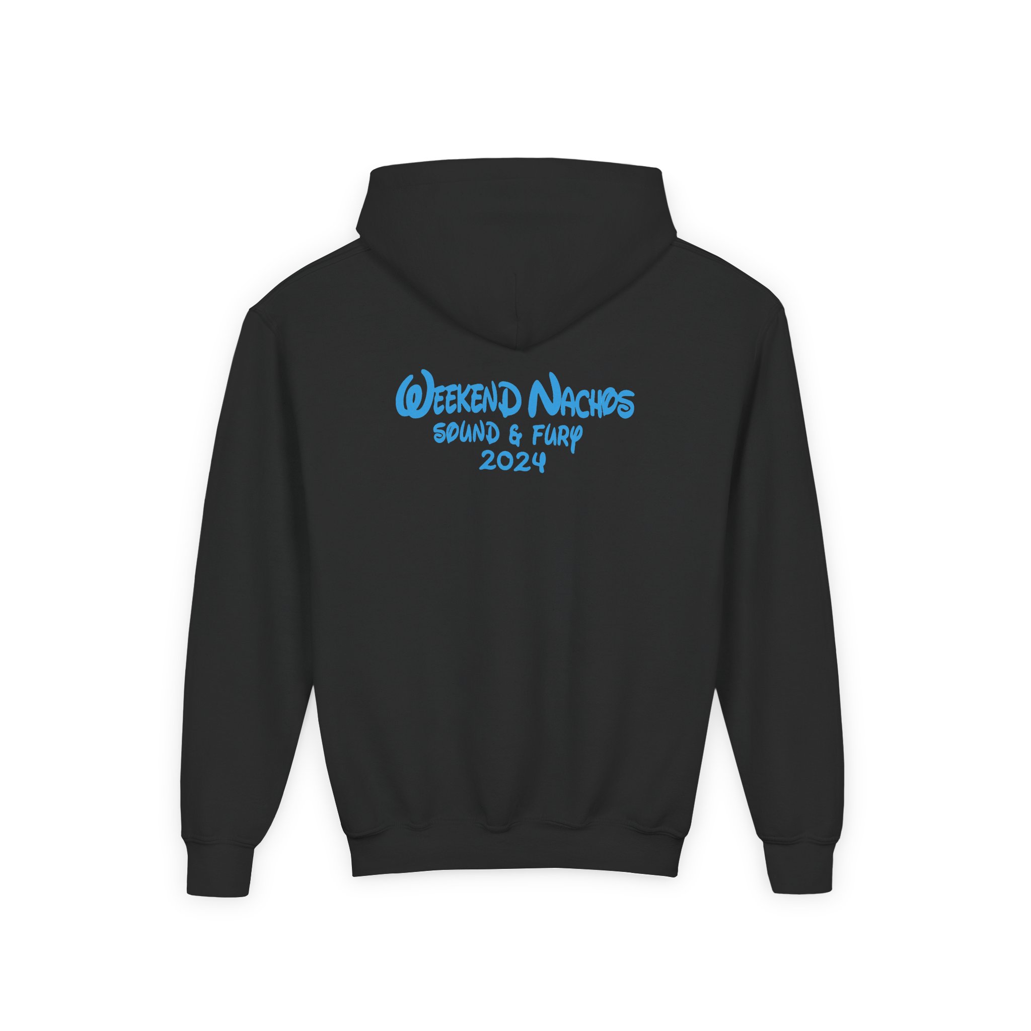 Youth Weekend Nachos Sound and Fury Heavy Blend Hooded Sweatshirt - Image 2