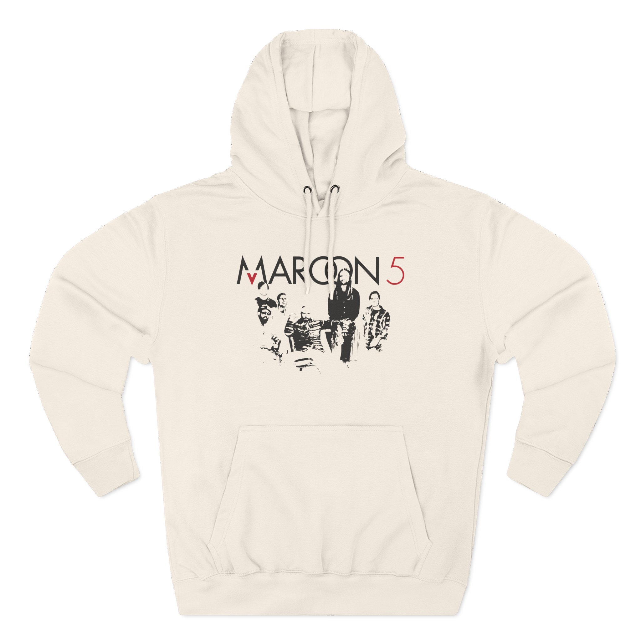 Adam Levine Maroon 5 Three-Panel Fleece Hoodie - Image 3