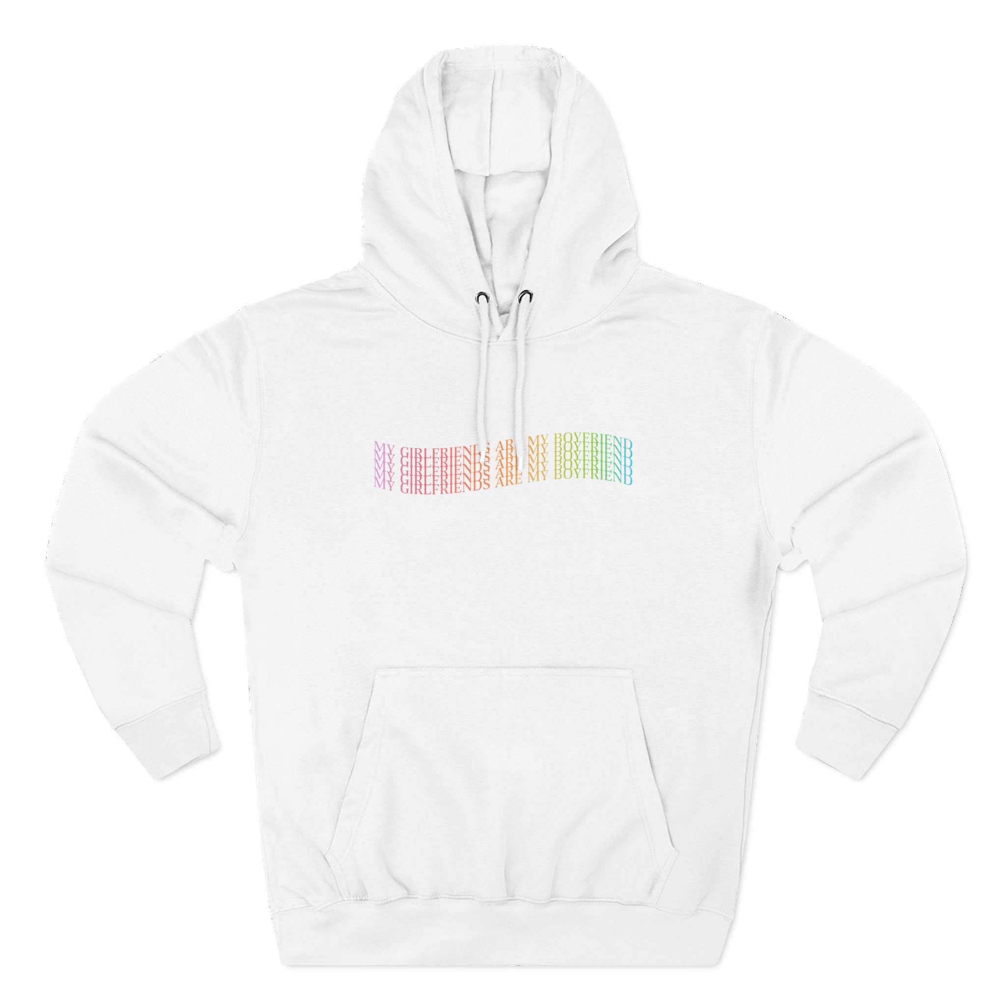 D L My Girlfriends Are My Boyfriend Pride Three-Panel Fleece Hoodie