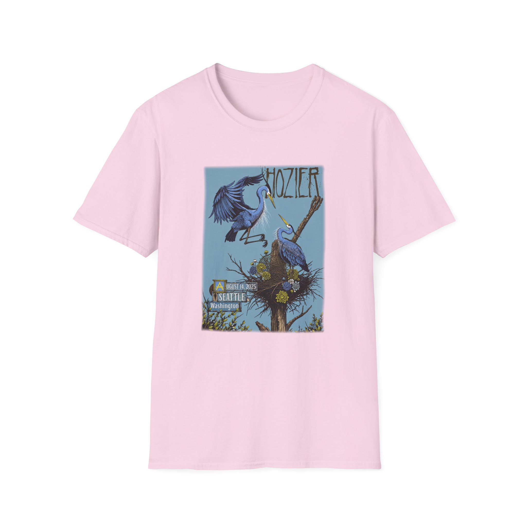 Hozier Seattle August 14 Show Unisex Softstyle T-Shirt - Image 11