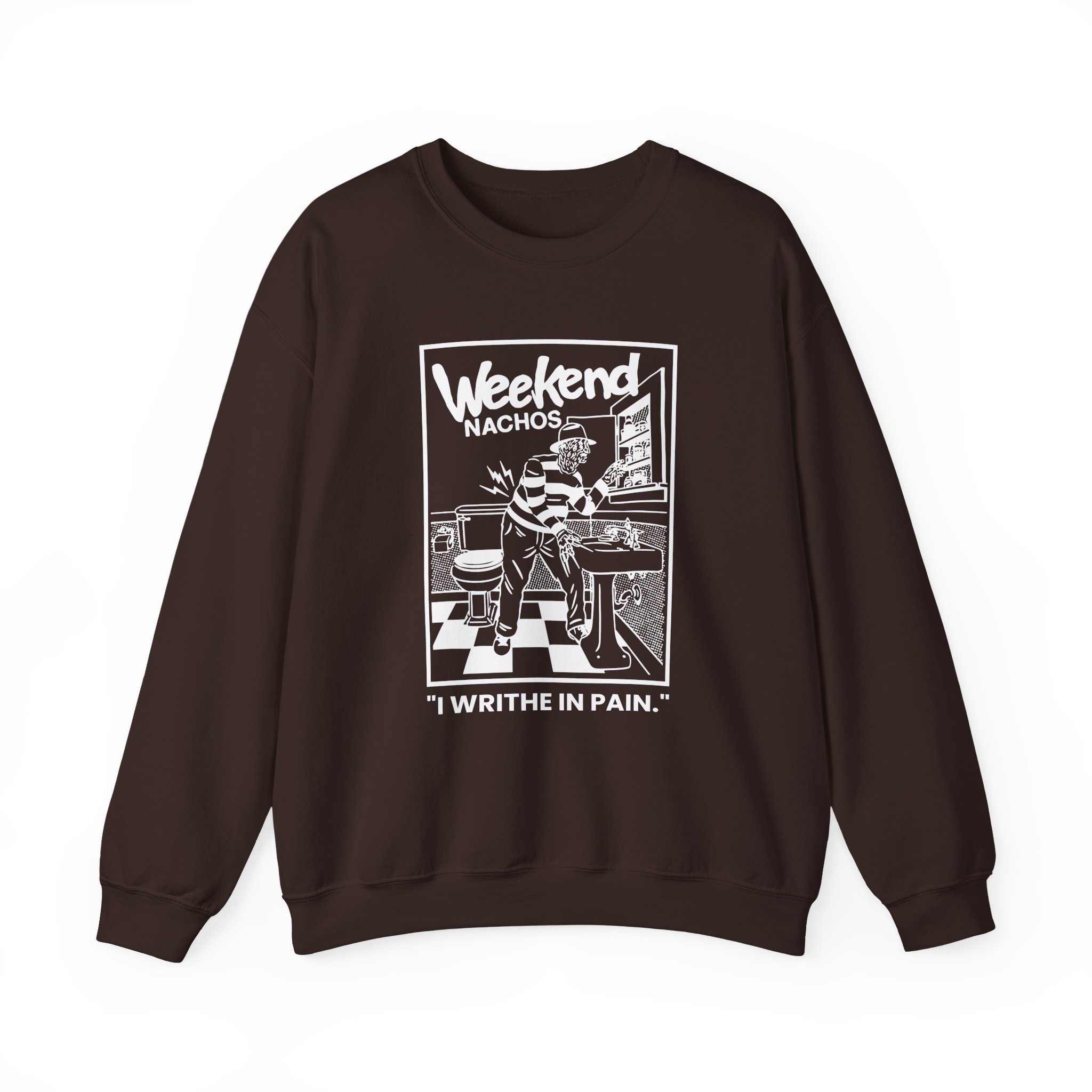 Weekend Nachos I Writhe in Pain Unisex Heavy Blend™ Crewneck Sweatshirt - Image 5