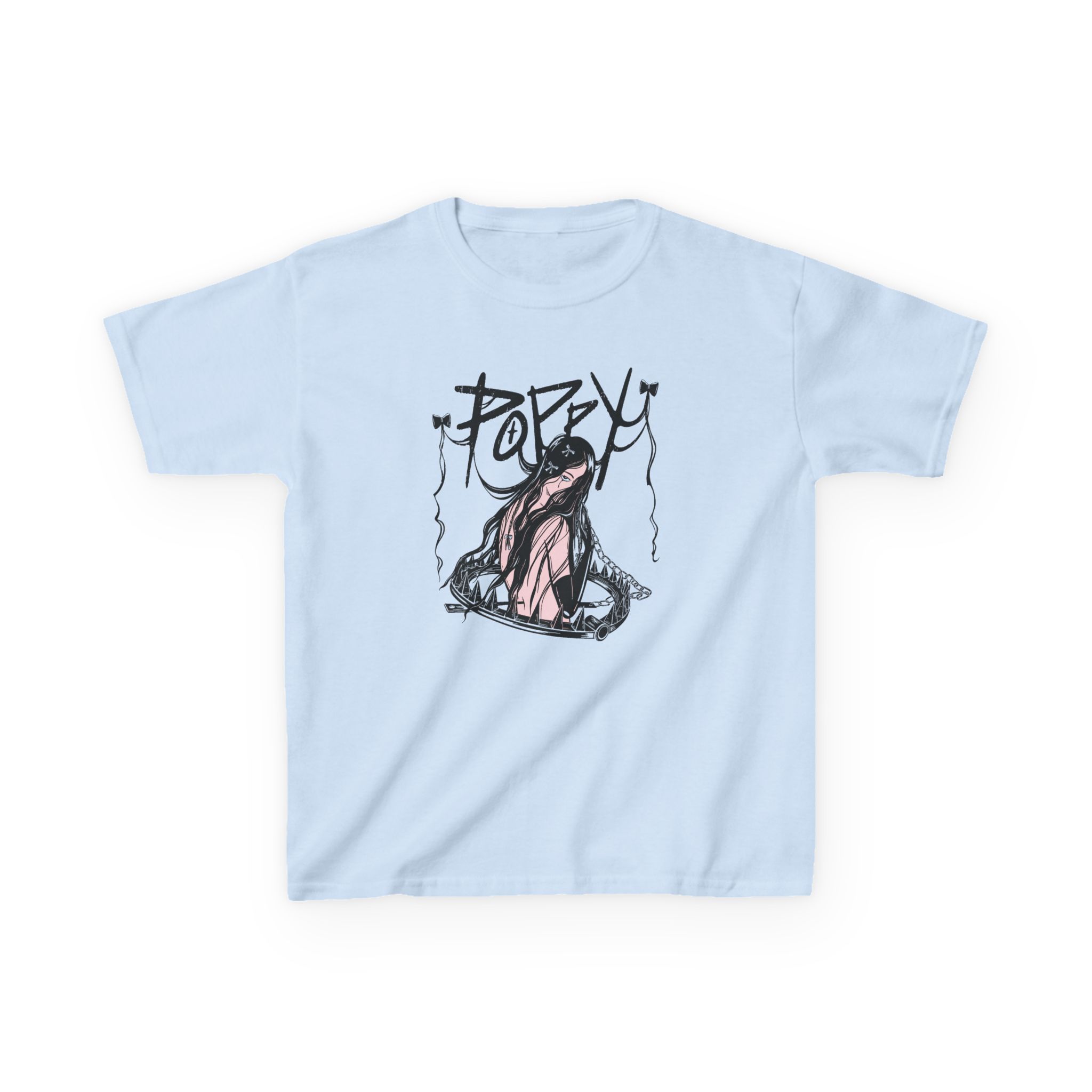 Kids Poppy Negative Spaces Heavy Cotton™ Tee - Image 9