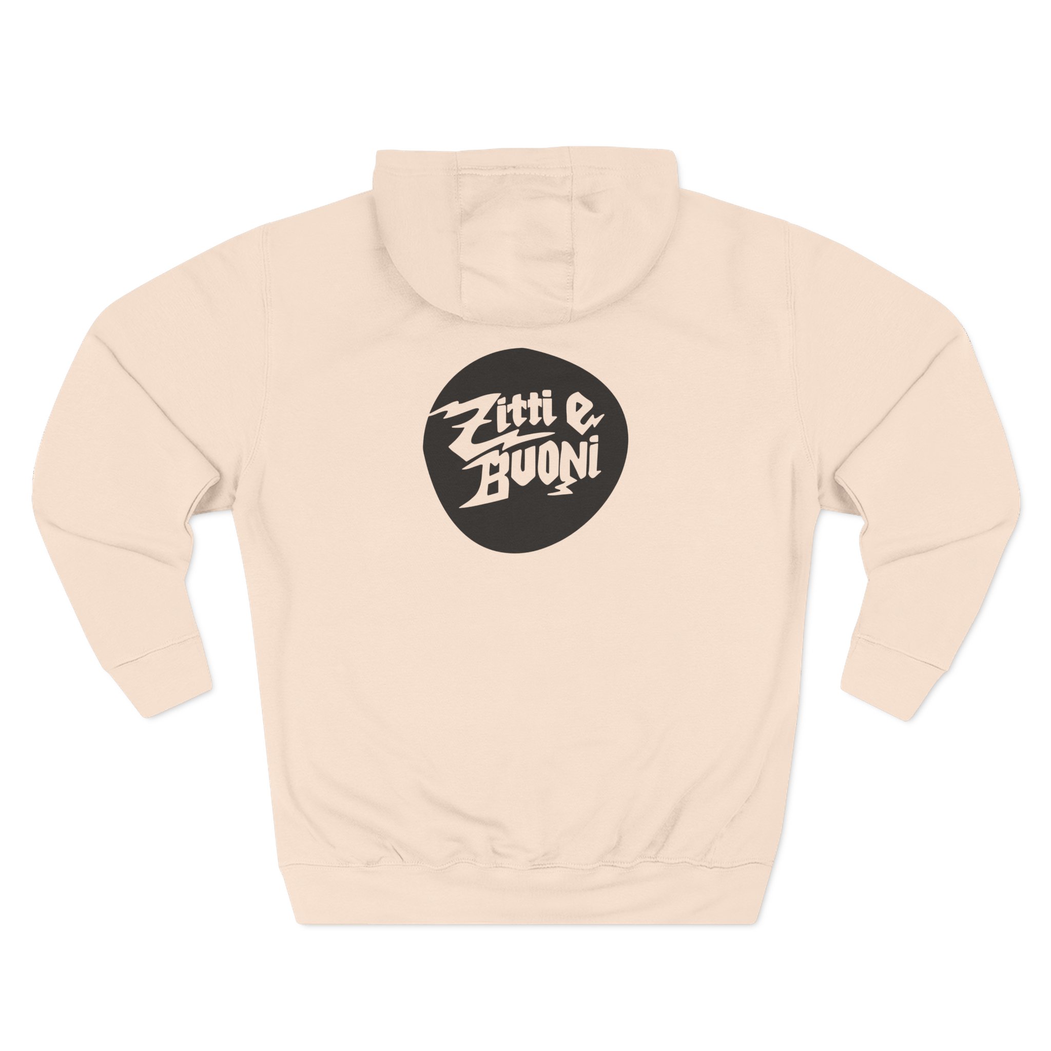 Maneskin Pocket Logo & Zitti e Buoni Circle Three-Panel Fleece Hoodie - Image 8