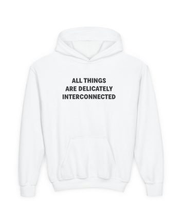 Jenny Holzer All Things Are Delicately Interconnected Youth Heavy Blend Hooded Sweatshirt
