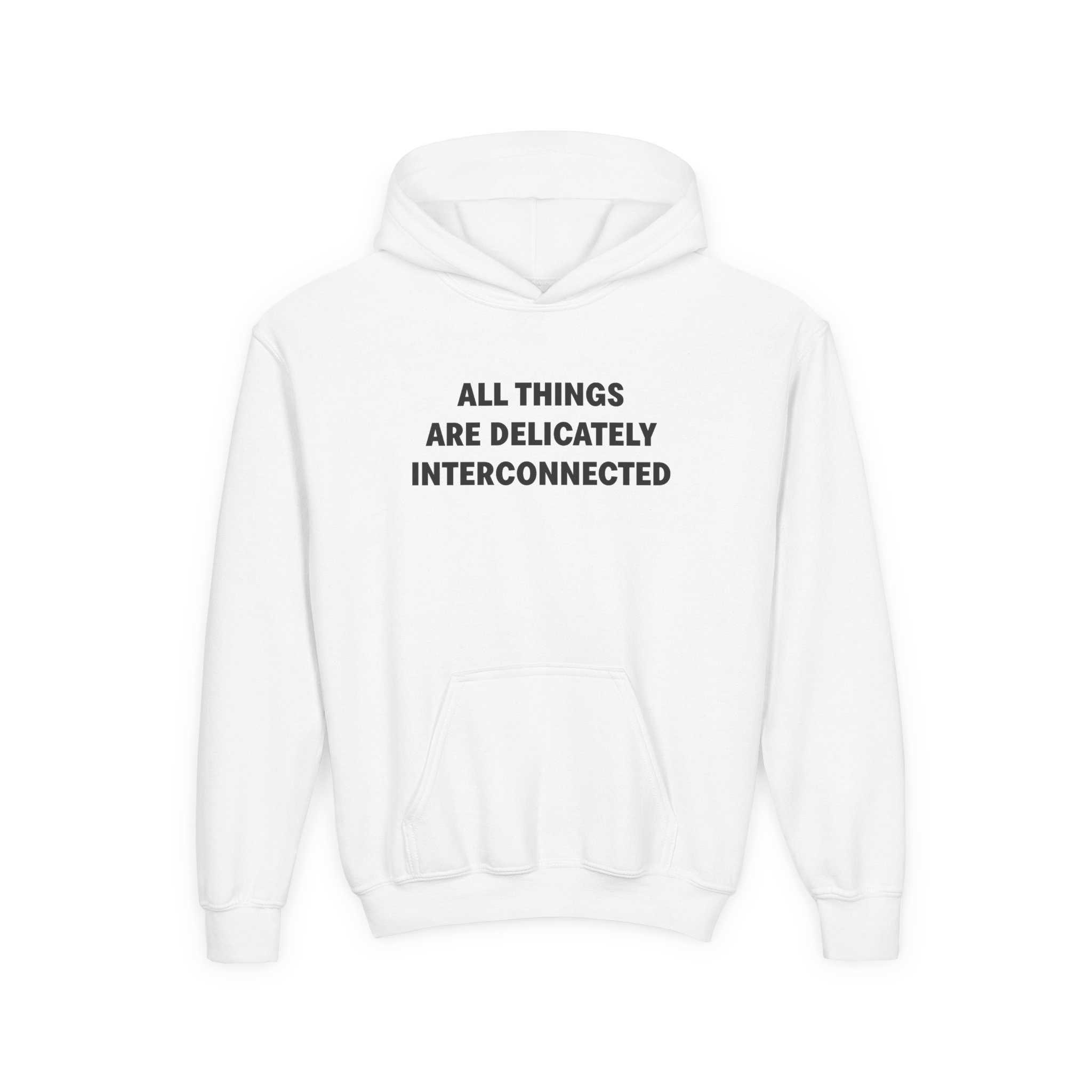 Jenny Holzer All Things Are Delicately Interconnected Youth Heavy Blend Hooded Sweatshirt
