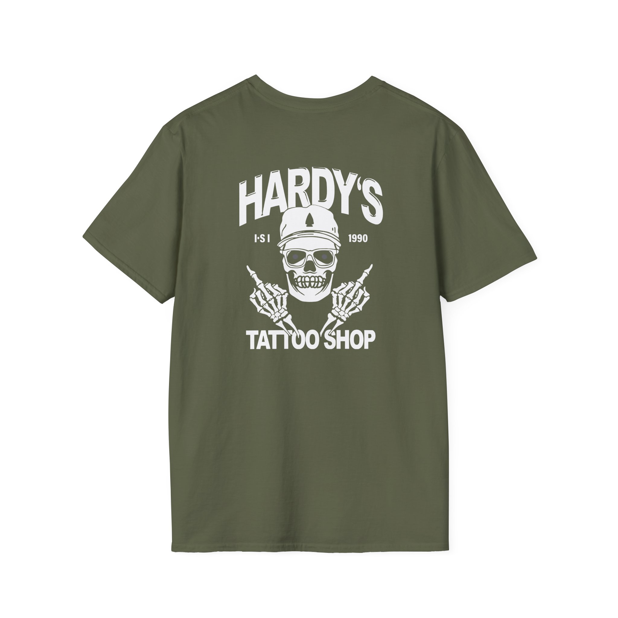 Hd Tattoo Shop Unisex Softstyle T-Shirt - Image 8