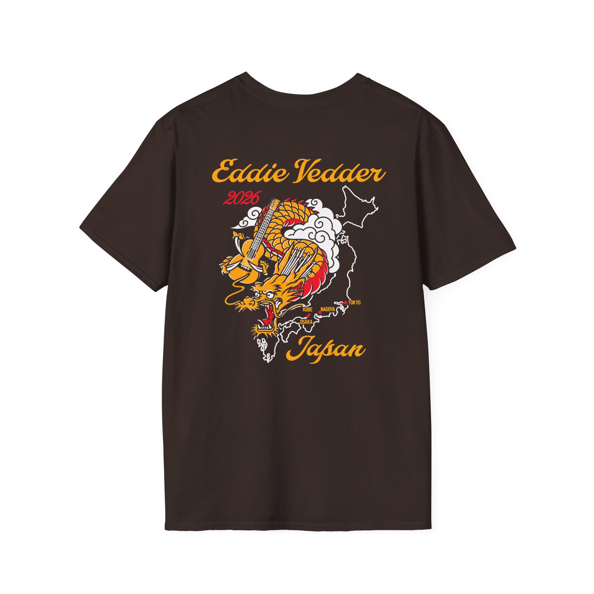 Eddie Vedder 2026 Tokyo Japan Unisex Softstyle T-Shirt - Image 4