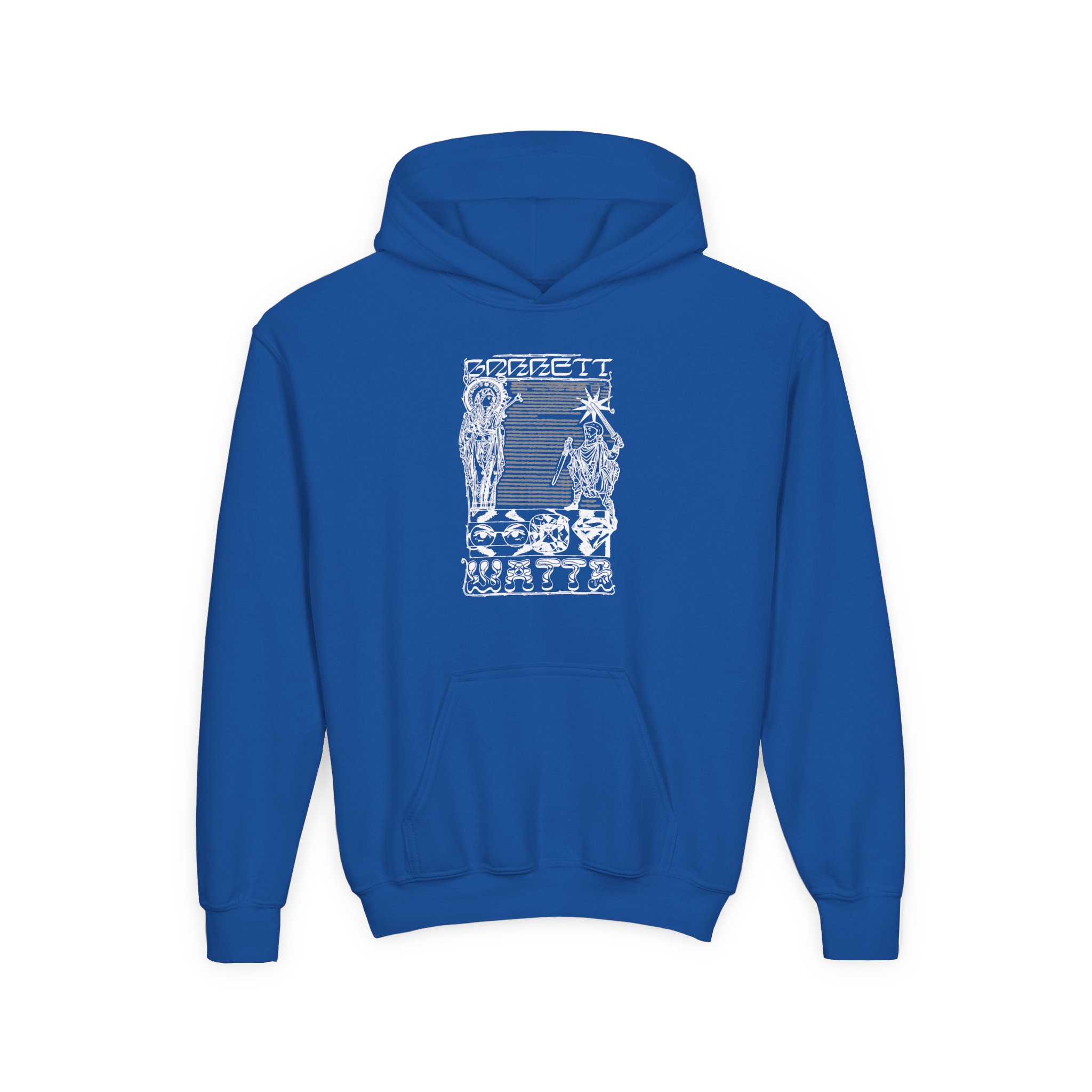 Garrett Watts Youth Heavy Blend Hooded Sweatshirt - Image 9