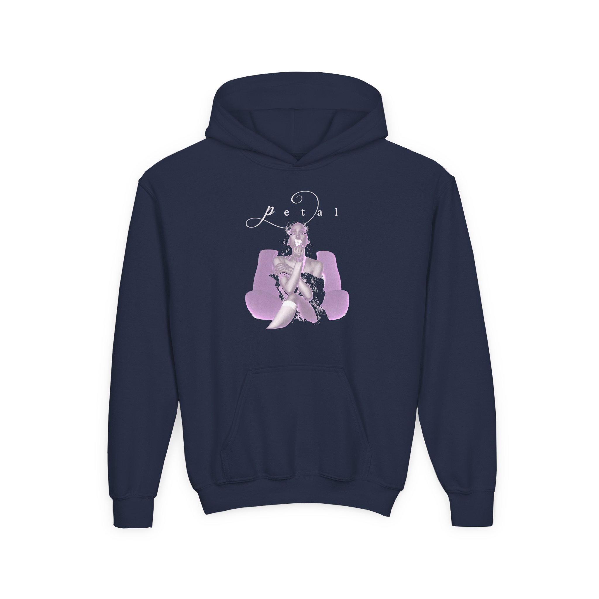 AG petal script Youth Heavy Blend Hooded Sweatshirt - Image 7