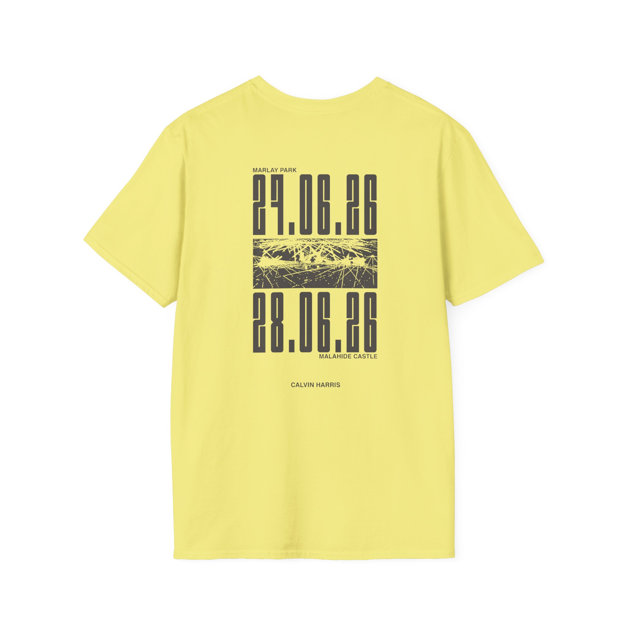 Calvin Harris Malahide Castle Tour Unisex Softstyle T-Shirt - Image 12