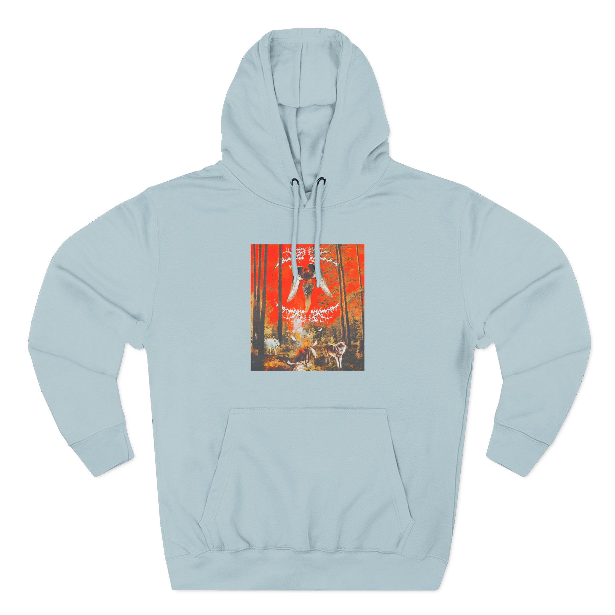 Knocked Loose Upon Loss Wolves Three-Panel Fleece Hoodie - Image 7