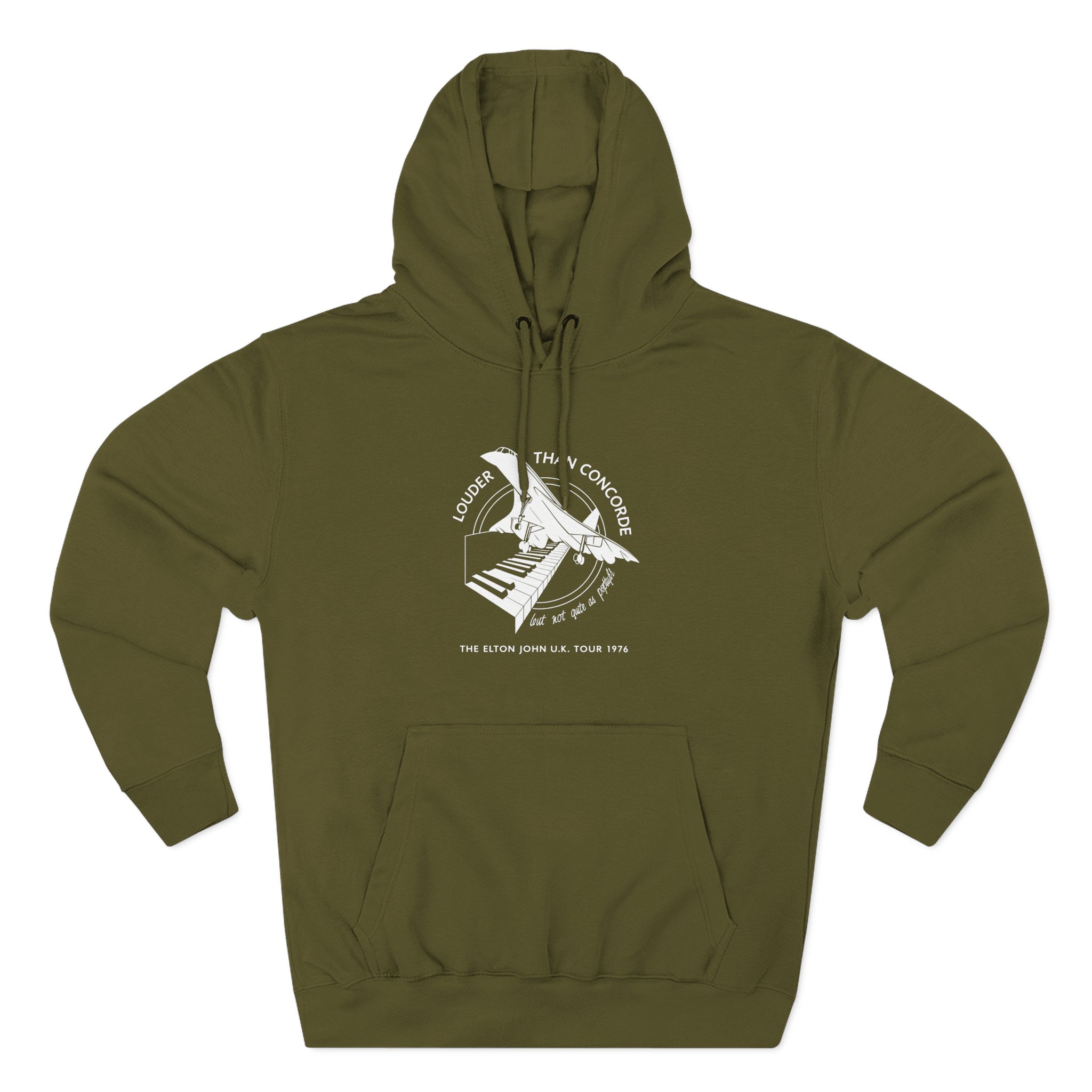 Ej Farewell Vintage Louder Than Concorde Three-Panel Fleece Hoodie - Image 5