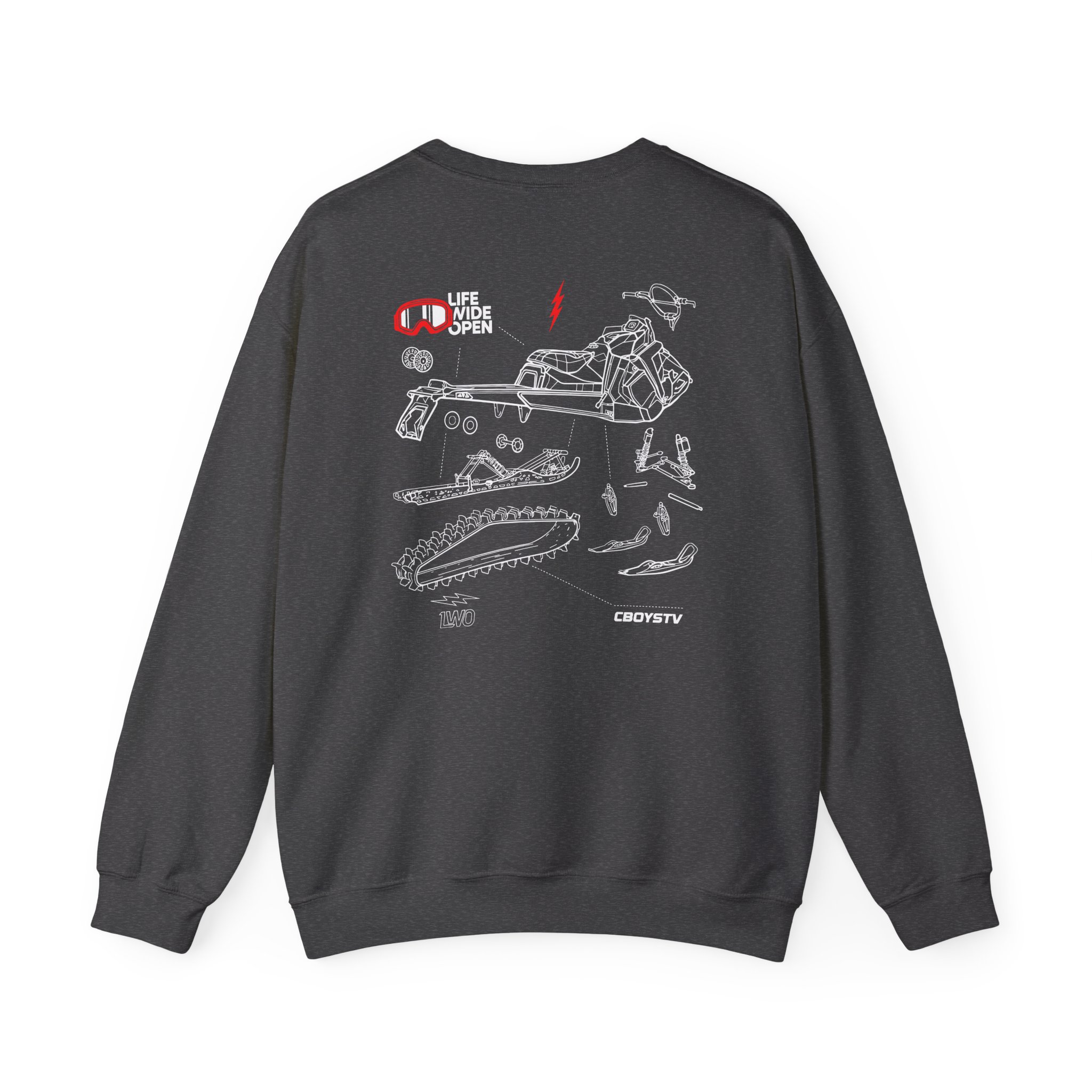 Cboystv Snowmobile Blowup Unisex Heavy Blend™ Crewneck Sweatshirt - Image 12