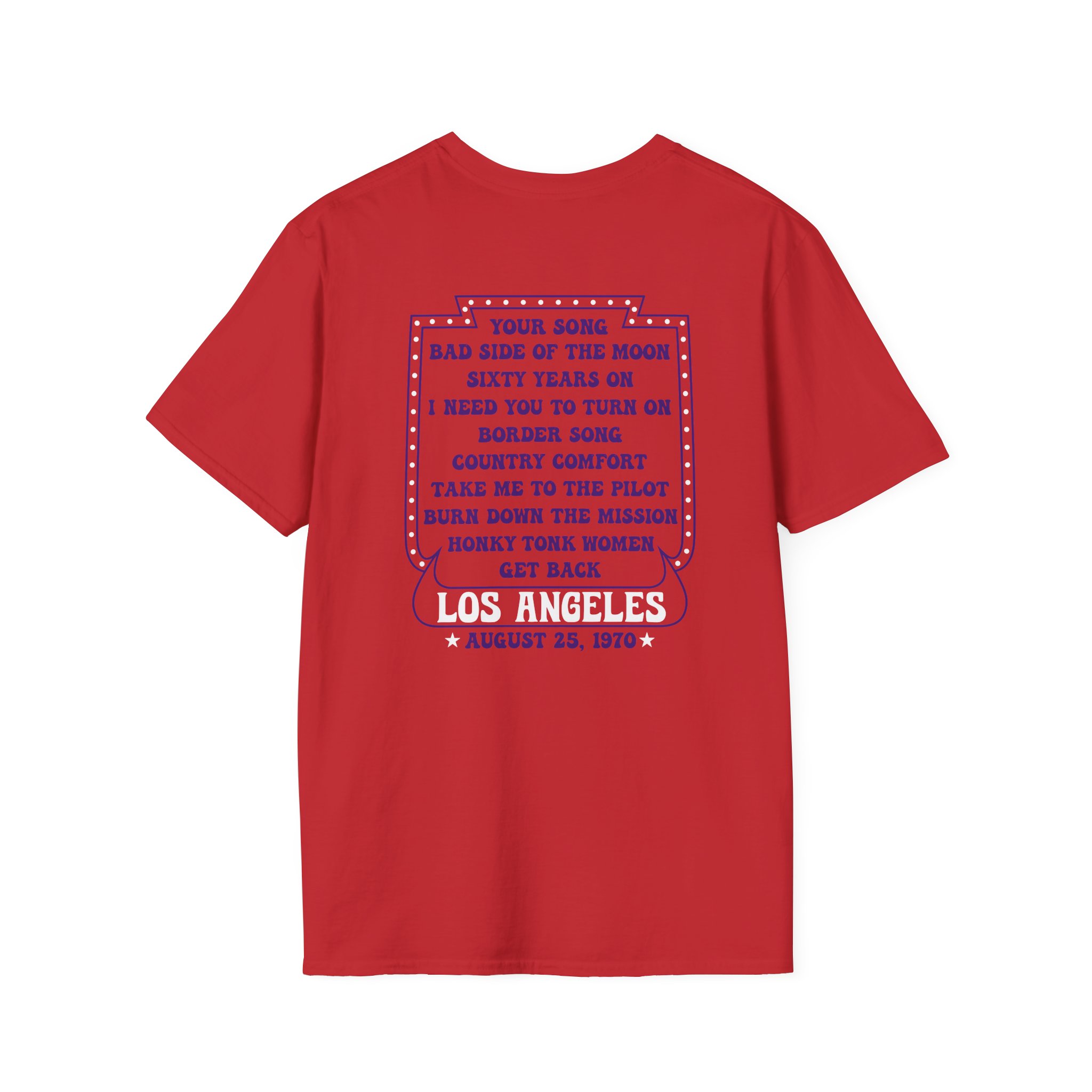 Ej Farewell La 1970 Dateback Unisex Softstyle T-Shirt - Image 16