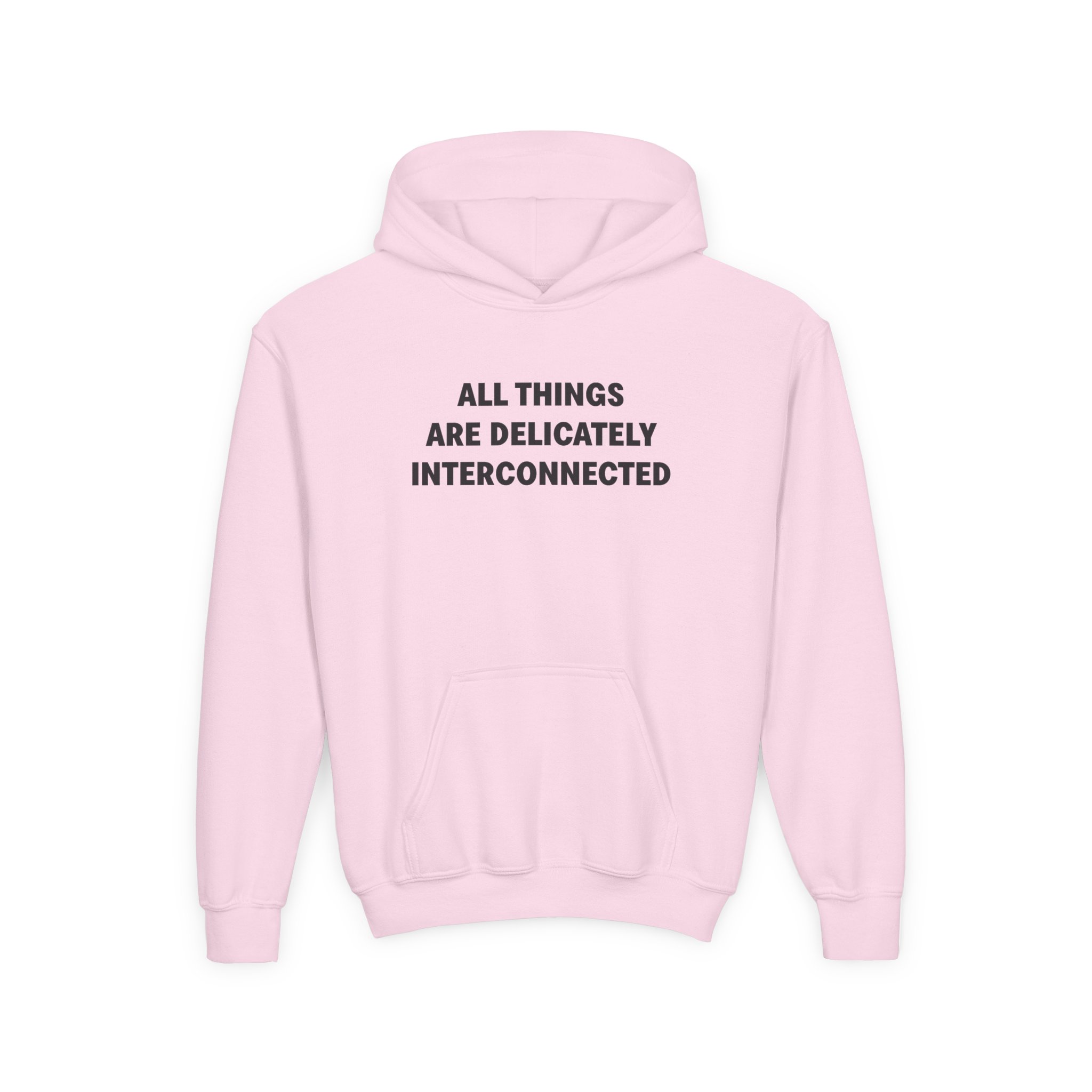 Jenny Holzer All Things Are Delicately Interconnected Youth Heavy Blend Hooded Sweatshirt - Image 9