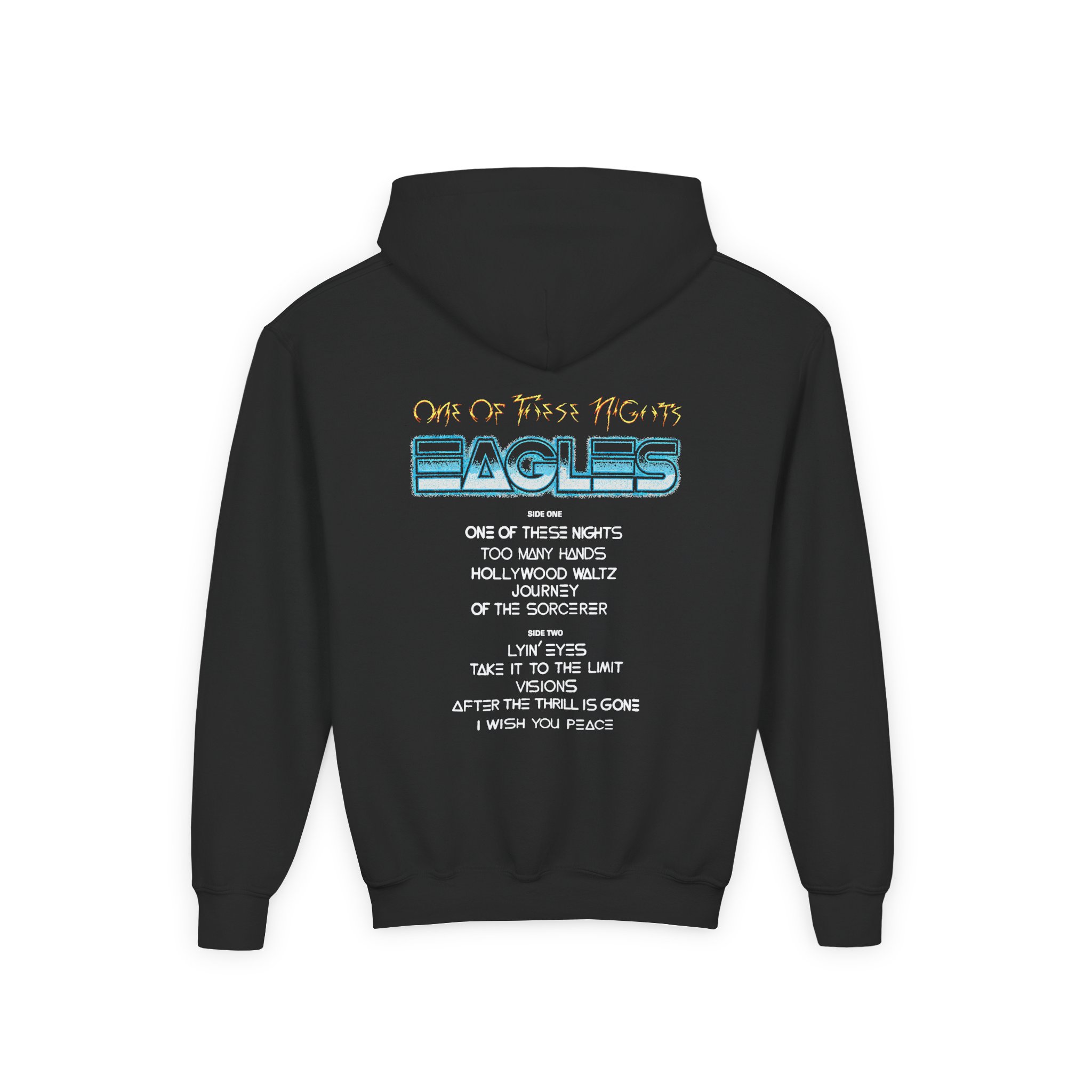 Youth The Eagles One of These Nights Heavy Blend Hooded Sweatshirt - Image 2