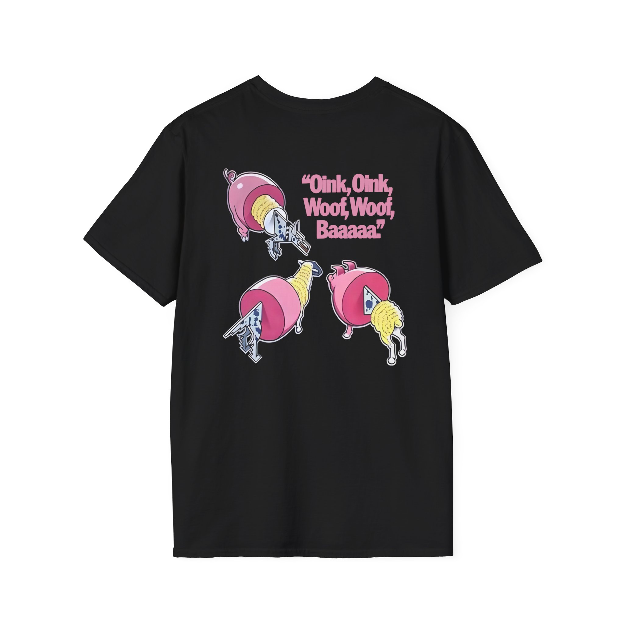 Pink Floyd Animals Oink Oink Unisex Softstyle T-Shirt - Image 2