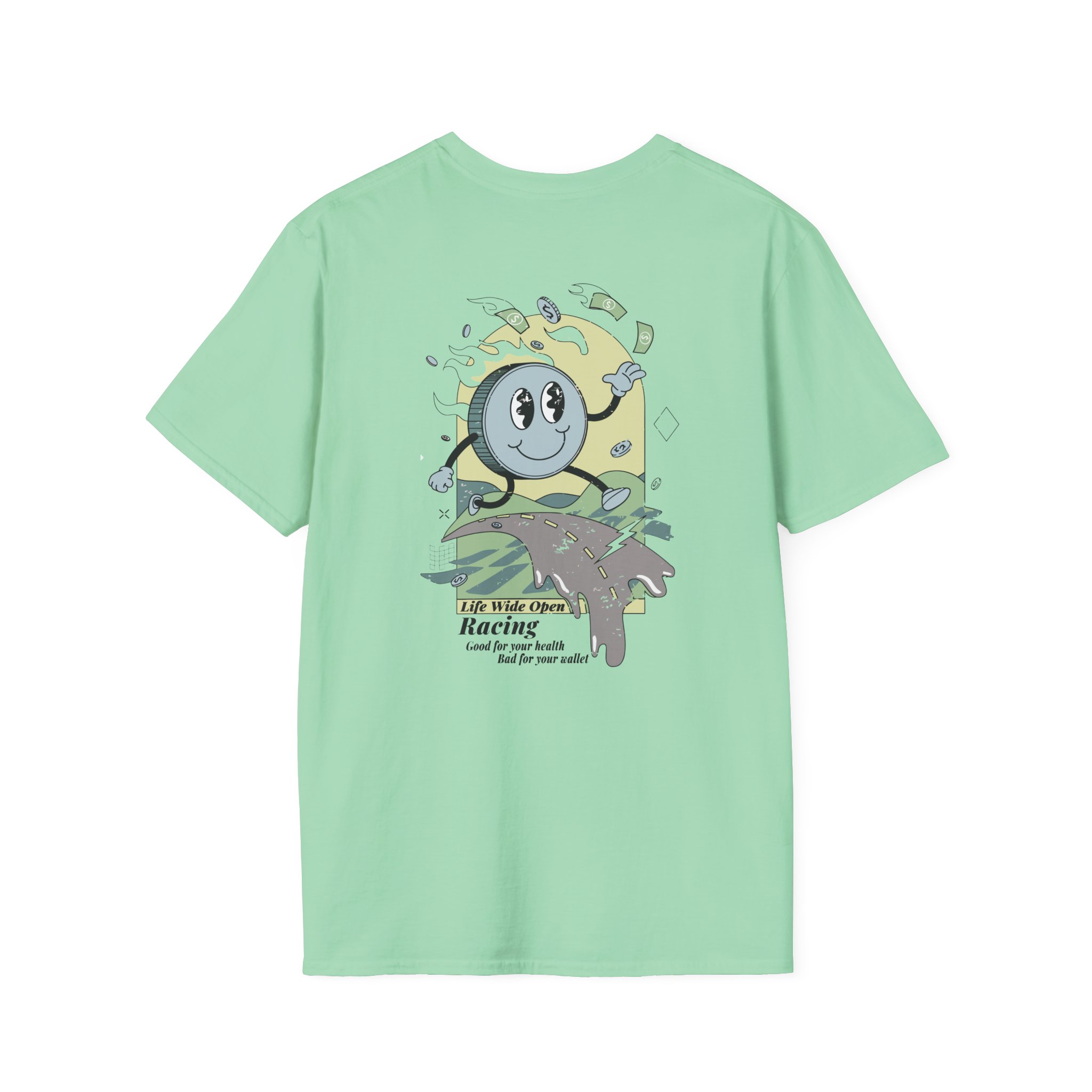Cboystv Racing Coin Unisex Softstyle T-Shirt - Image 14