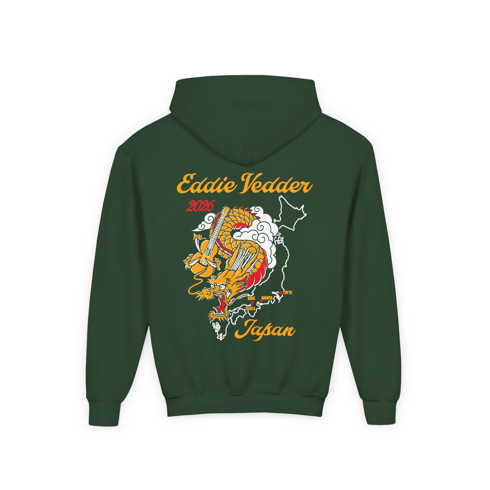Eddie Vedder 2026 Tokyo Japan Youth Heavy Blend Hooded Sweatshirt - Image 4
