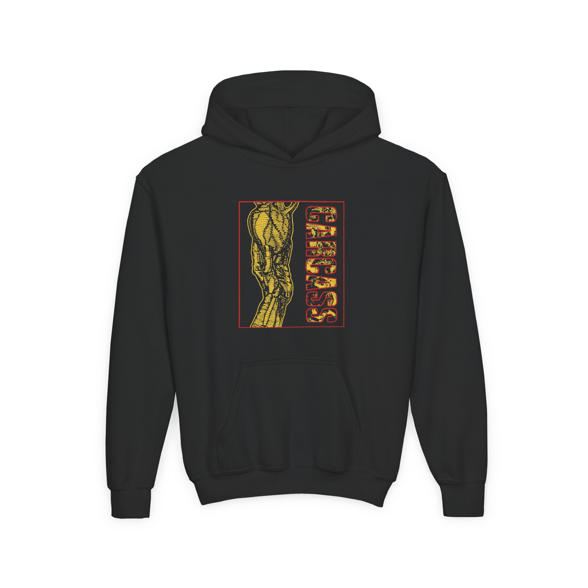 Youth Carcass Heartwork Heavy Blend Hooded Sweatshirt - Image 3