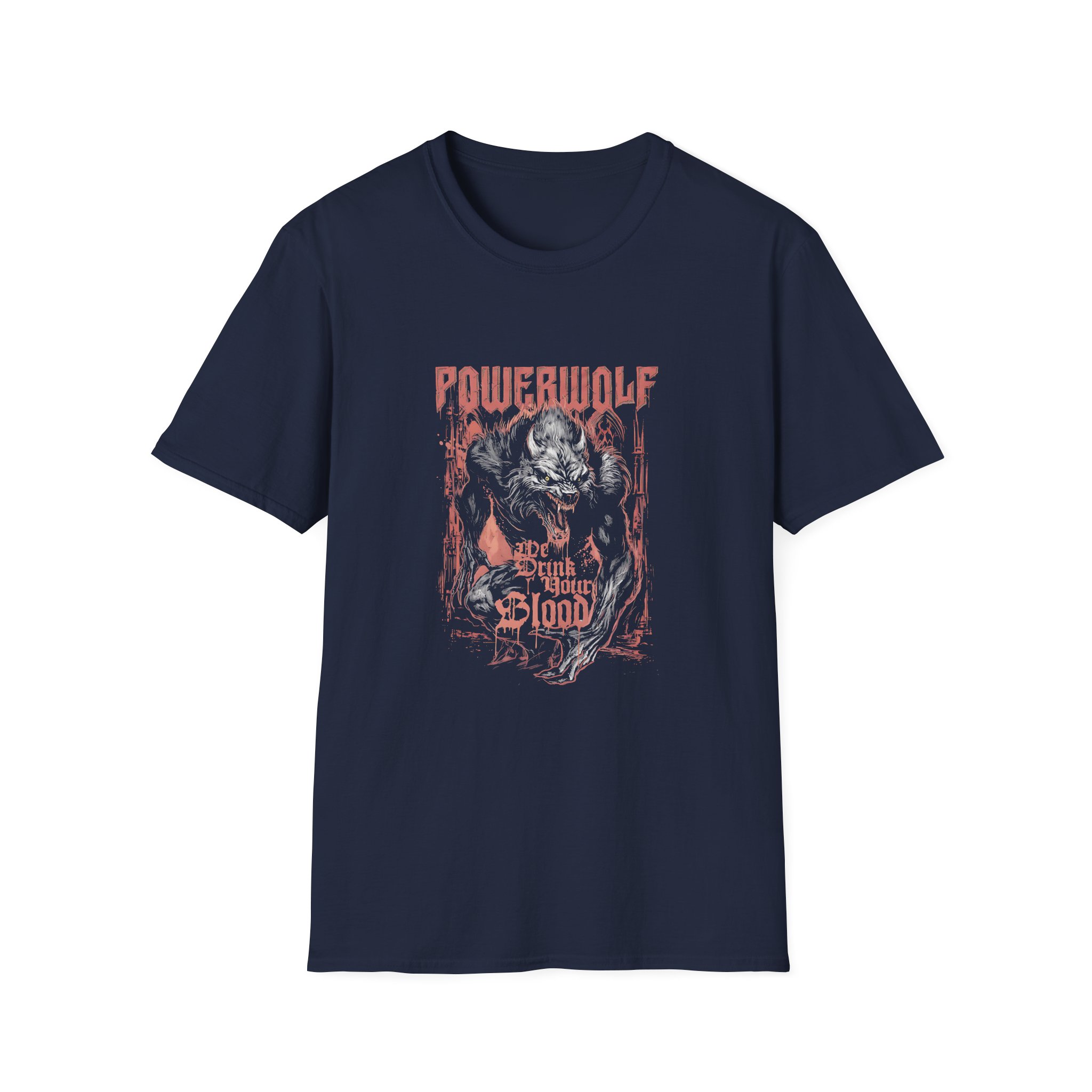 Powerwolf We Drink Your Blood Unisex Softstyle T-Shirt - Image 5