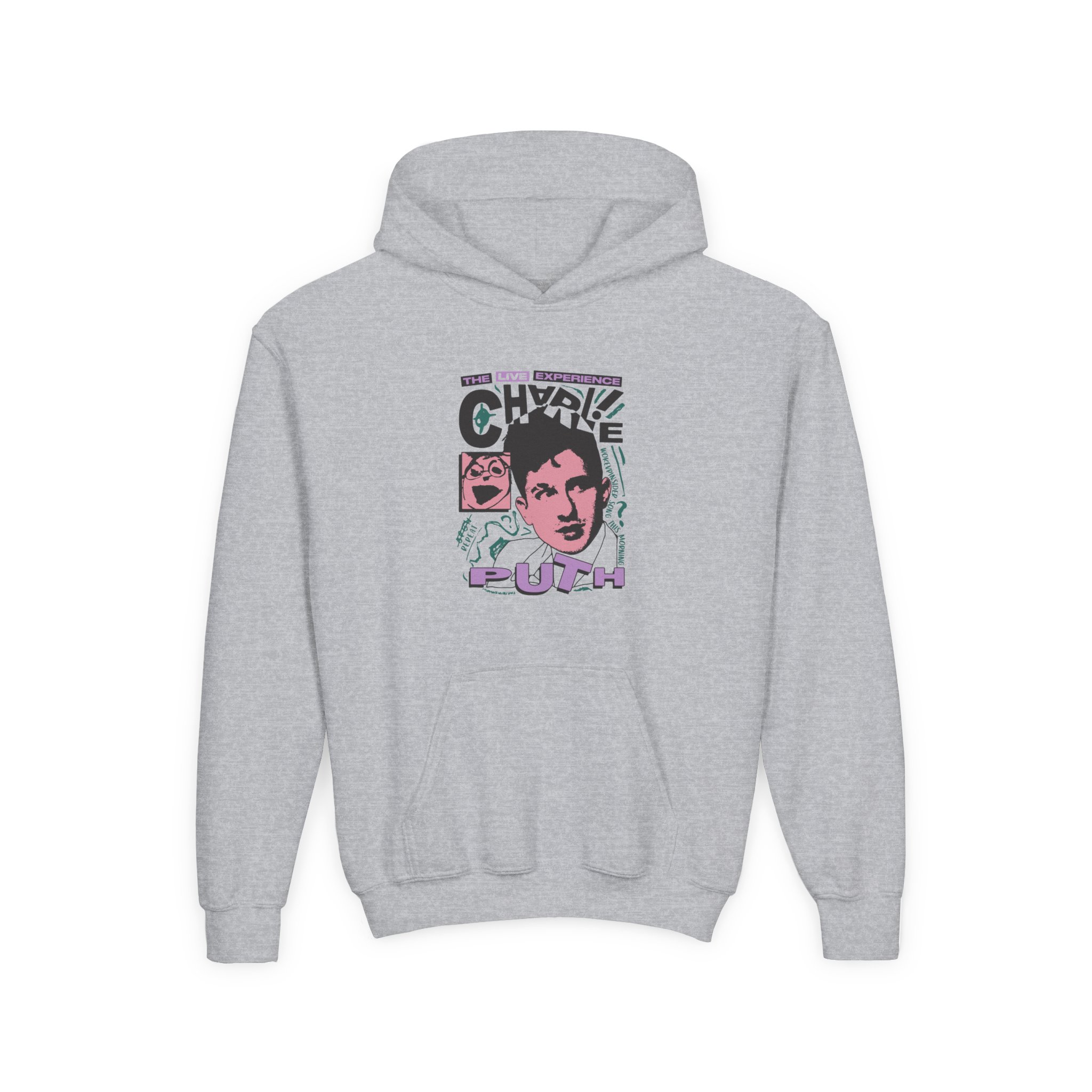 Charlie Puth Live Experience Youth Heavy Blend Hooded Sweatshirt - Image 3