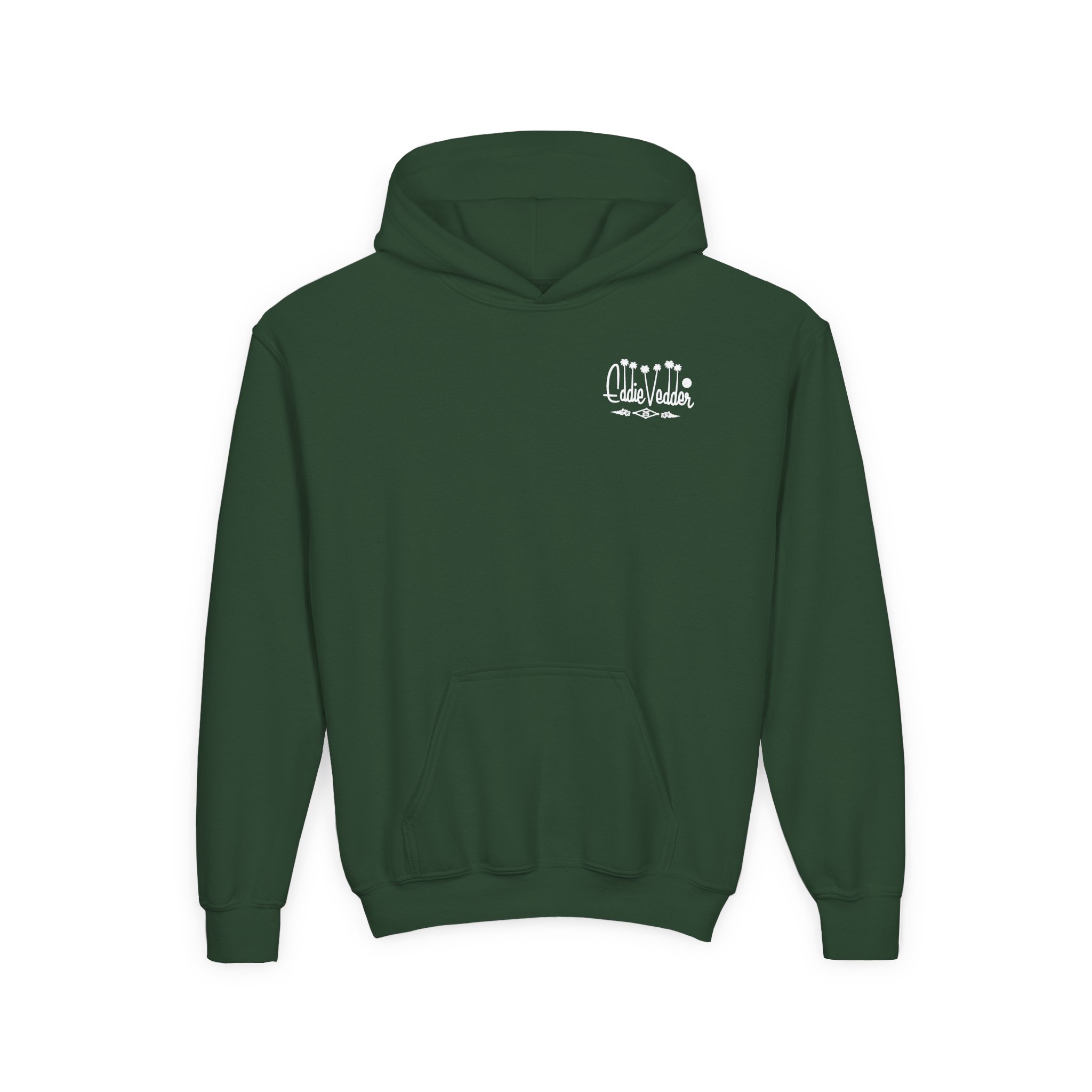 Eddie Vedder Palm Script Youth Heavy Blend Hooded Sweatshirt - Image 5
