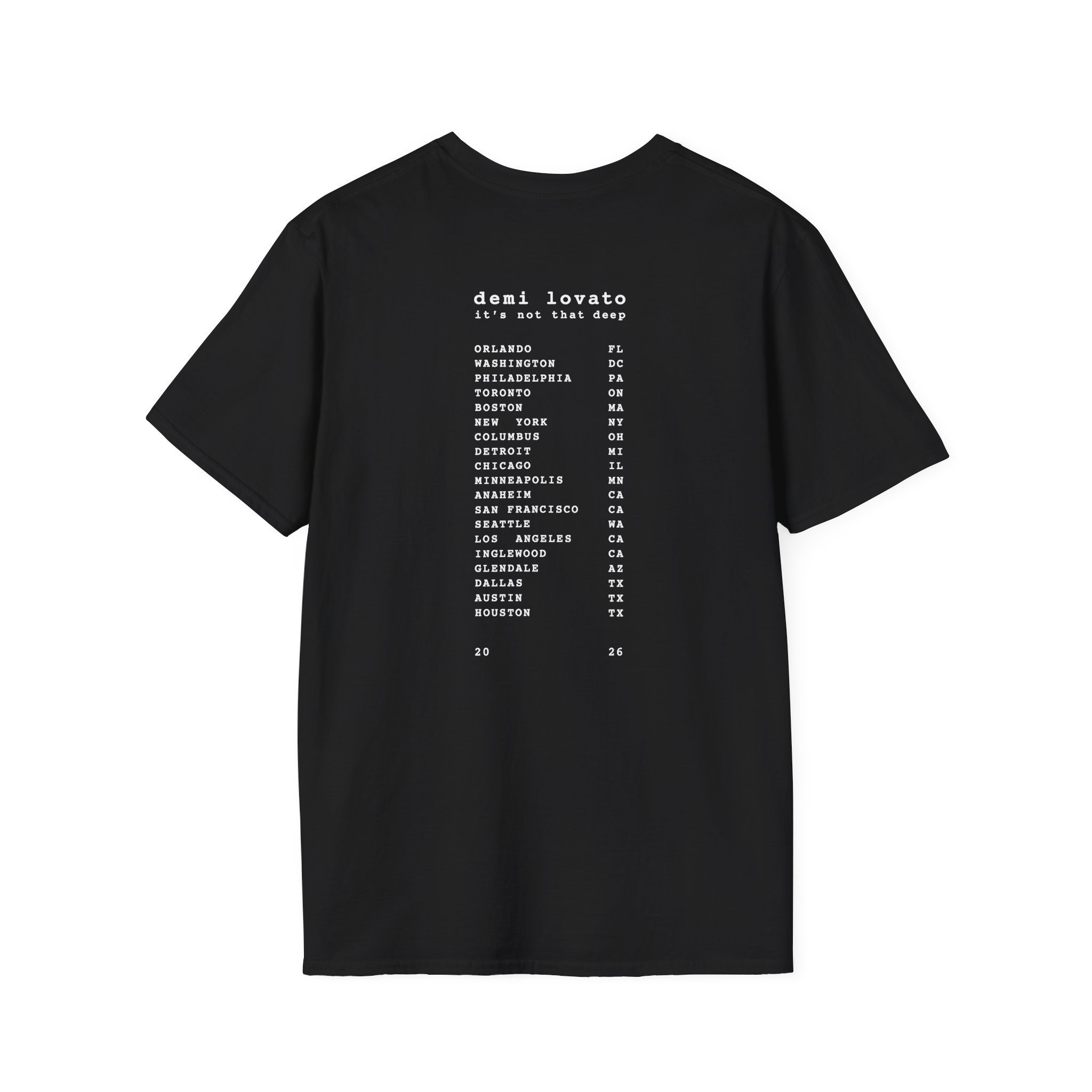 D L It’s Not That Deep Tour Unisex Softstyle T-Shirt - Image 2