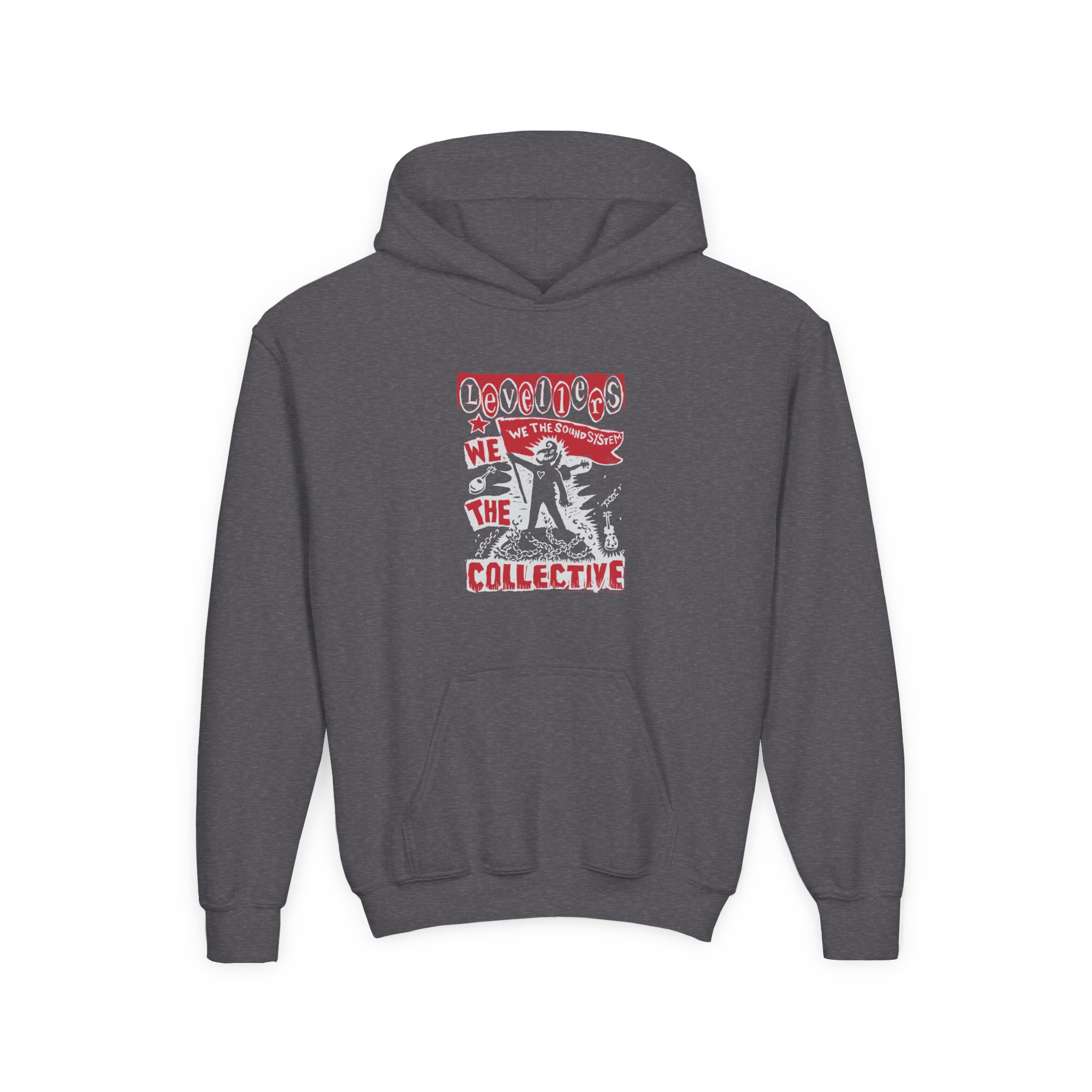 Levellers 2025 March We the Collective Tour Youth Heavy Blend Hooded Sweatshirt - Image 5