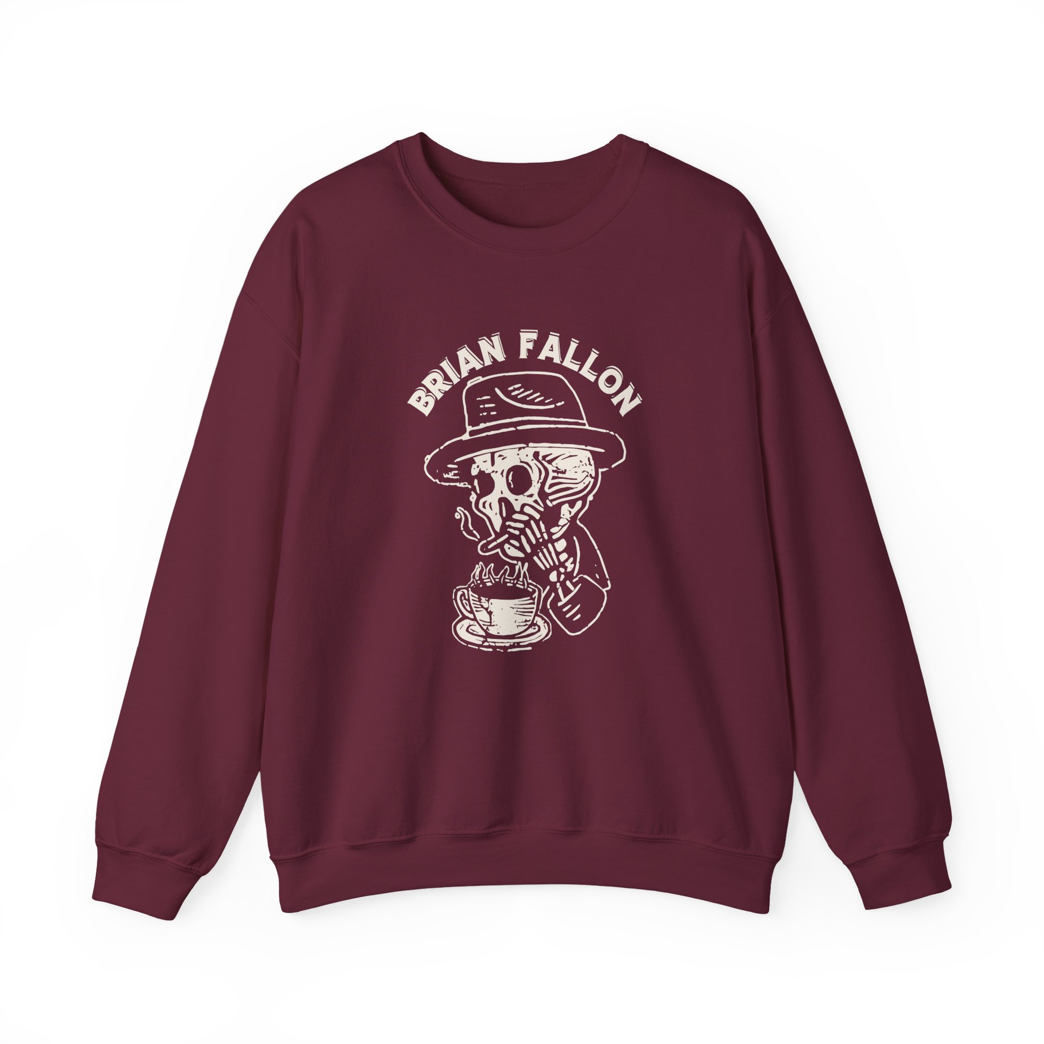 Brian Fallon Smoking Skeleton Unisex Heavy Blend™ Crewneck Sweatshirt - Image 3