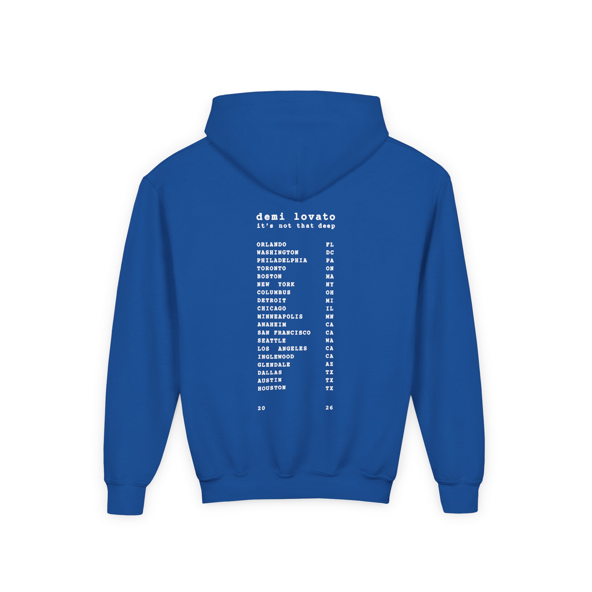 D L It’s Not That Deep Tour Youth Heavy Blend Hooded Sweatshirt - Image 8