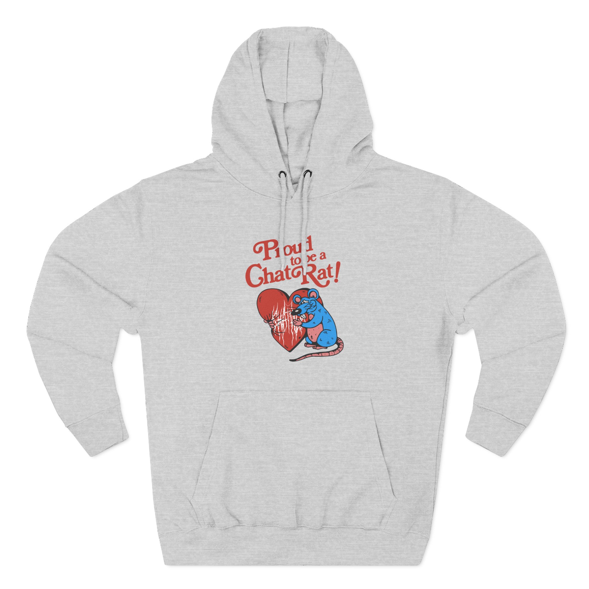 Chat Pile Chat Rat Three-Panel Fleece Hoodie - Image 3