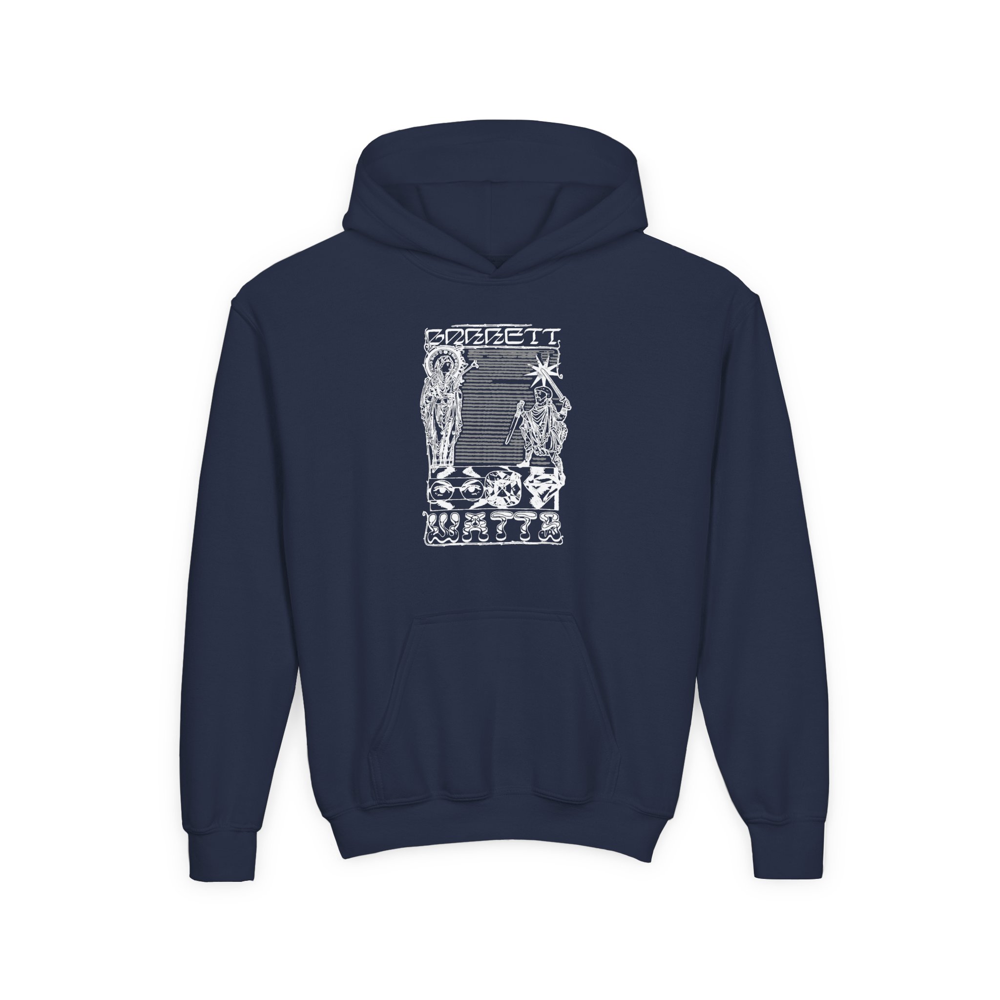 Garrett Watts Youth Heavy Blend Hooded Sweatshirt - Image 11